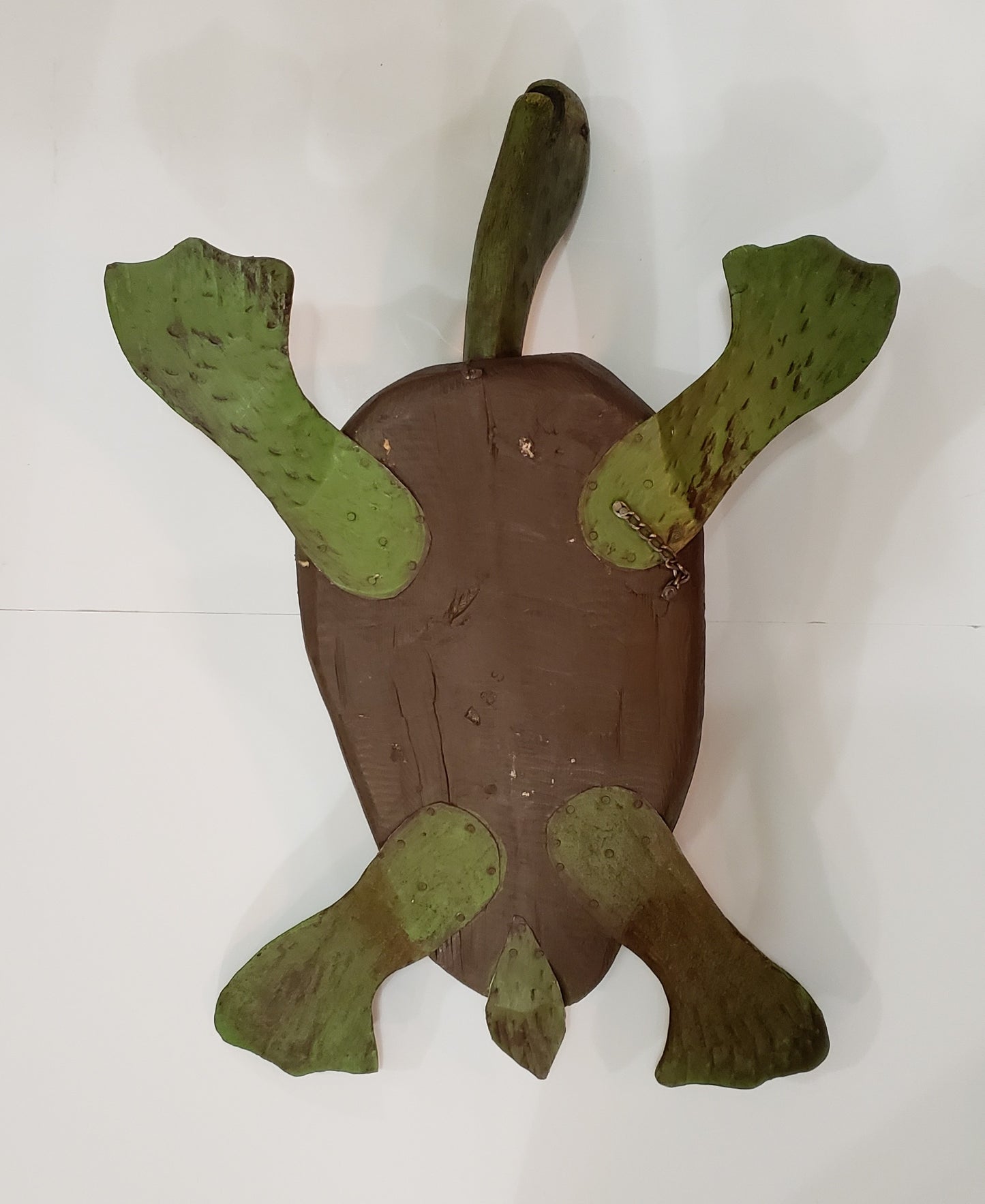 Carved Wood Folk Art Turtle Figure