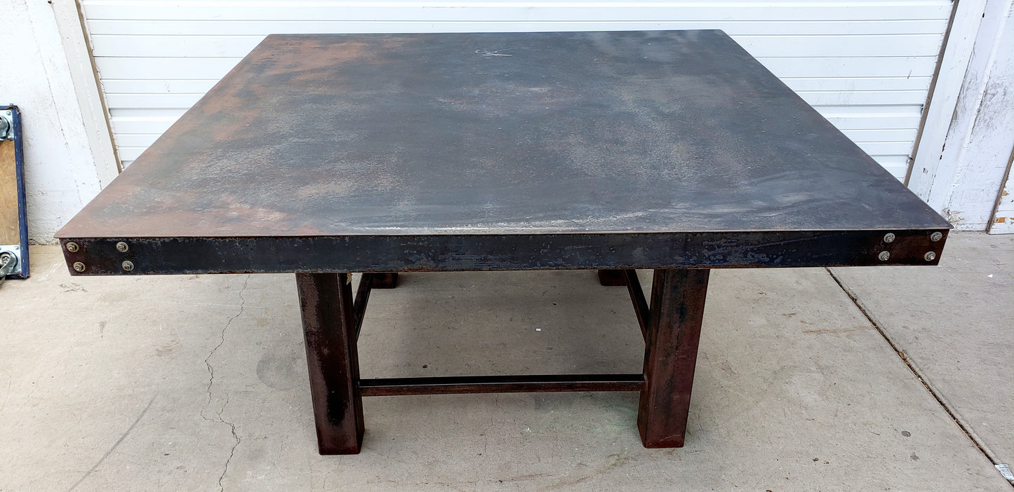 Square Iron Dining Table