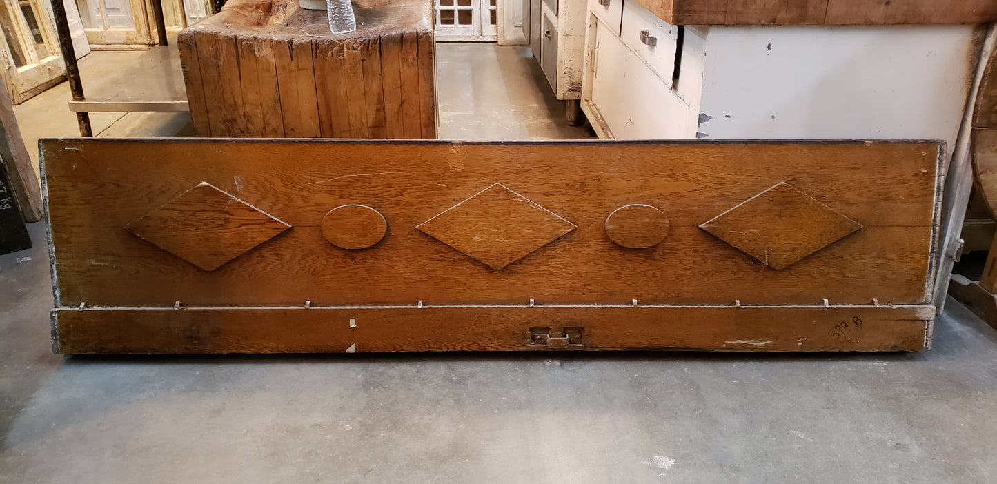 Antique Pair of Wood Carved Doors and Transom