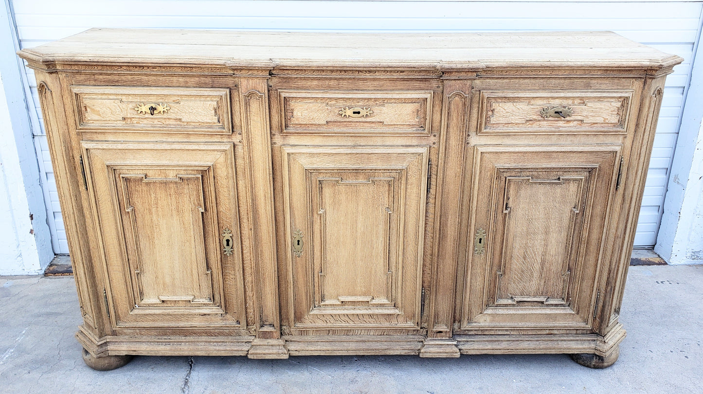 Bleached French Antique Sideboard