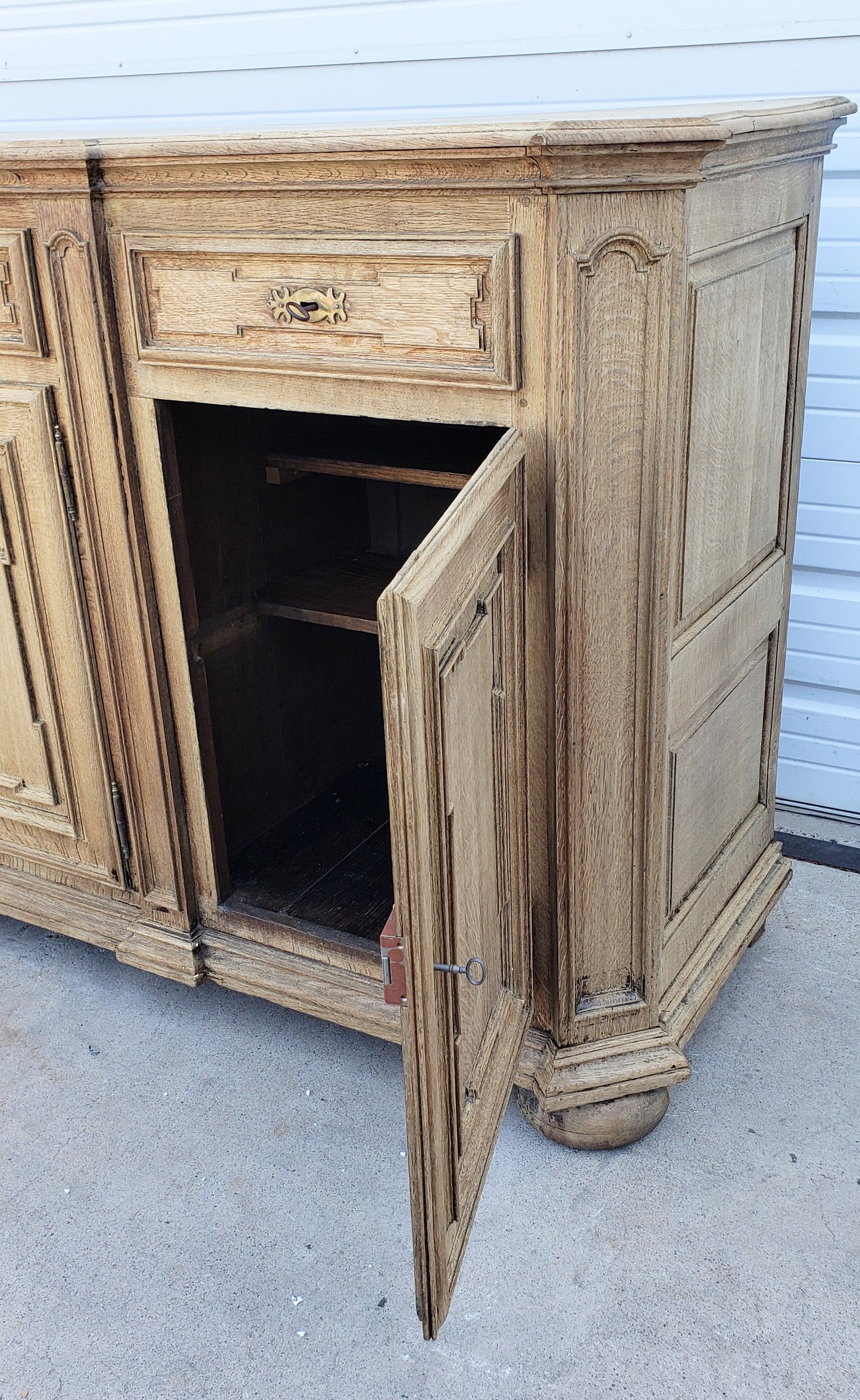 Bleached French Antique Sideboard