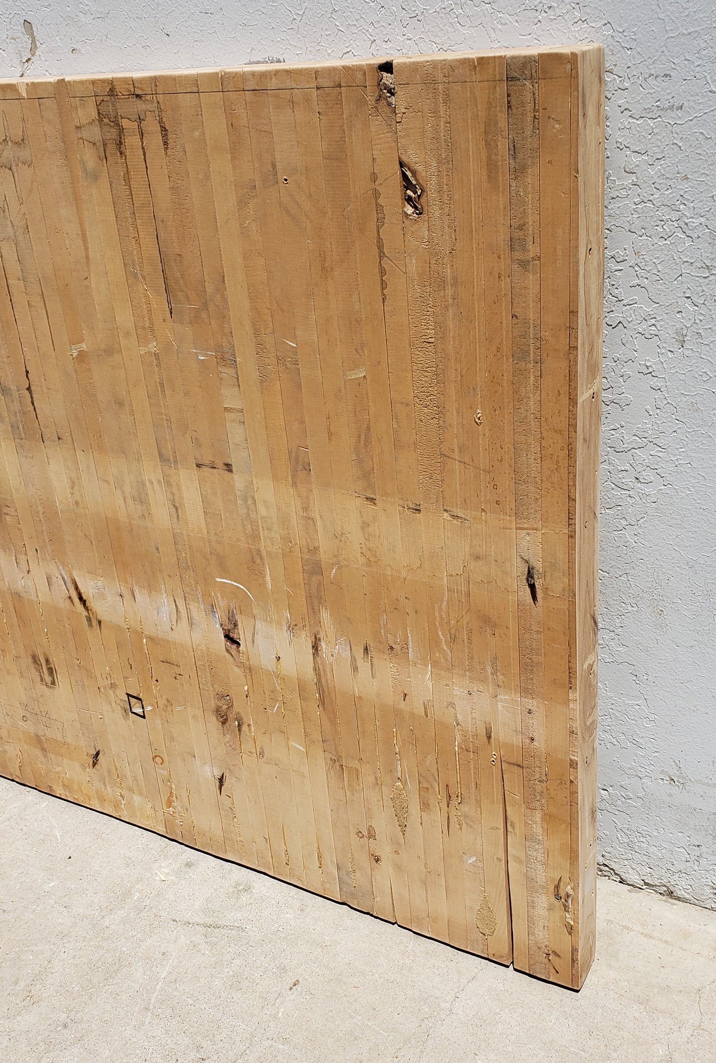 Bowling Alley Square Table with Galvanized Legs