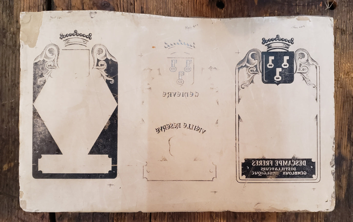 Litho Stone "Descampe Freres, Vieille Reserve"