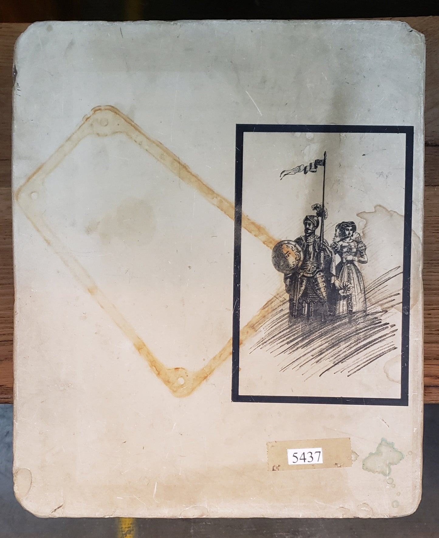 Litho Stone "Knight with Lady"