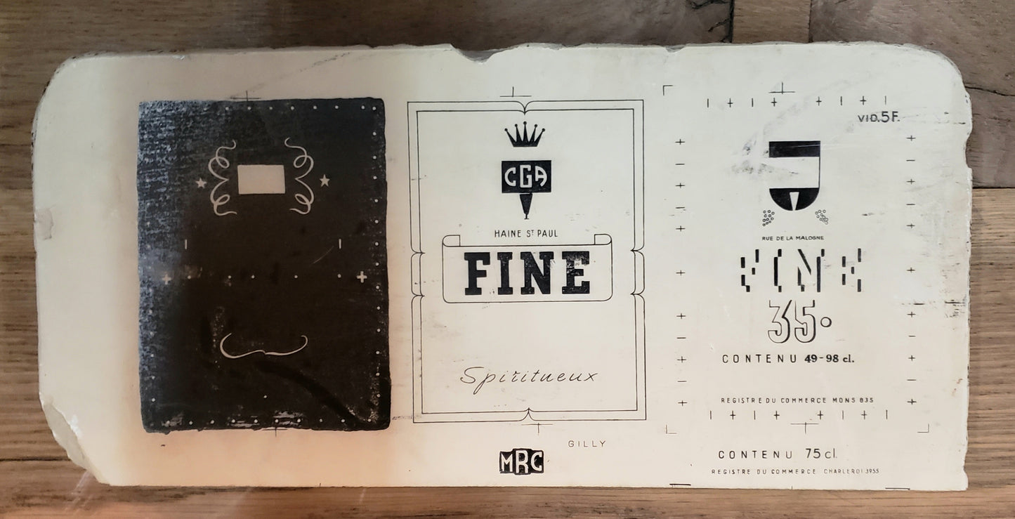 Litho Stone "CGA Fine Spiritueux"