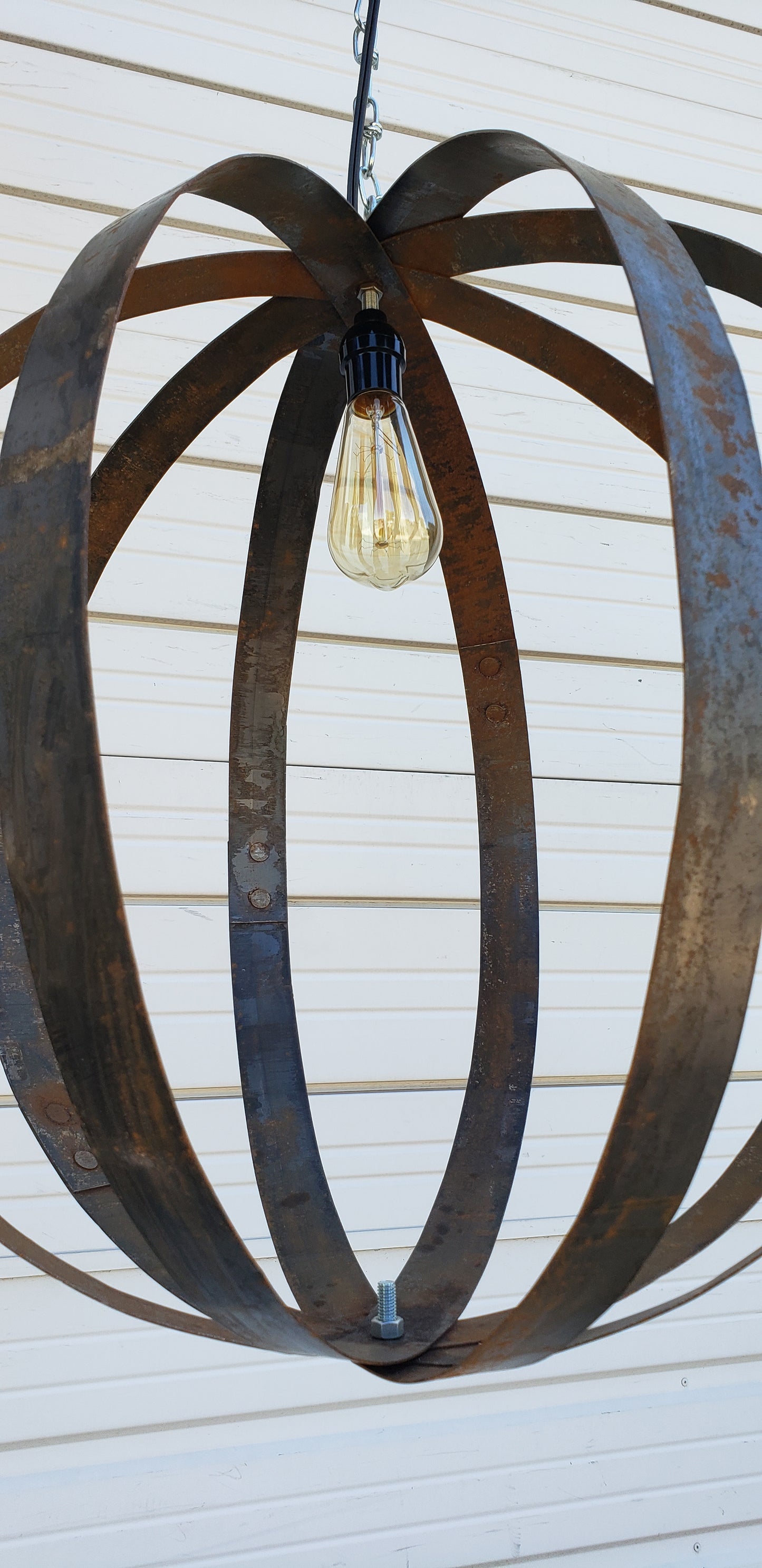 Wine Barrel Ring Orb Pendant Light