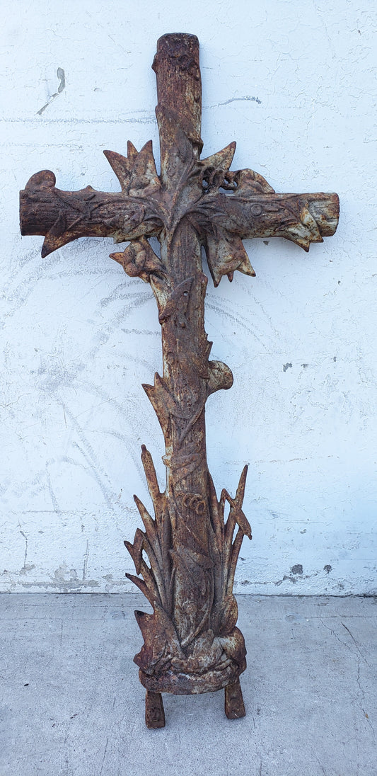 Large Decorative Cast Iron Garden Field Cross