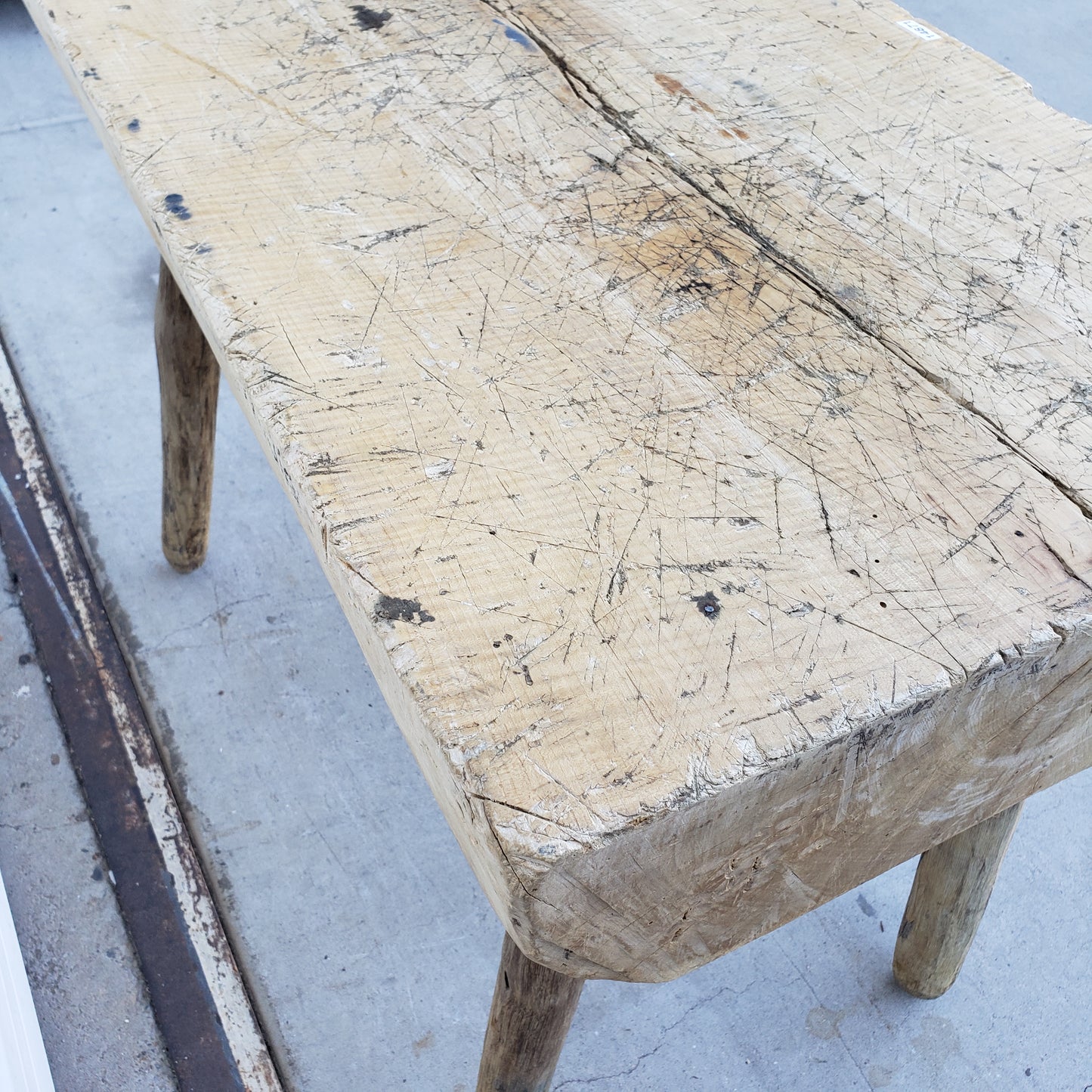 Small Primitive Work Table / Butcher Block