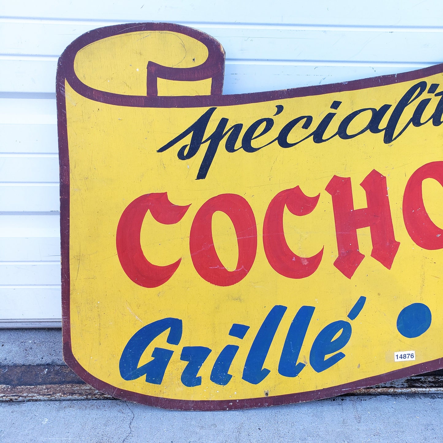 Double Sided Wooden Cochon de Lait Restaurant Sign