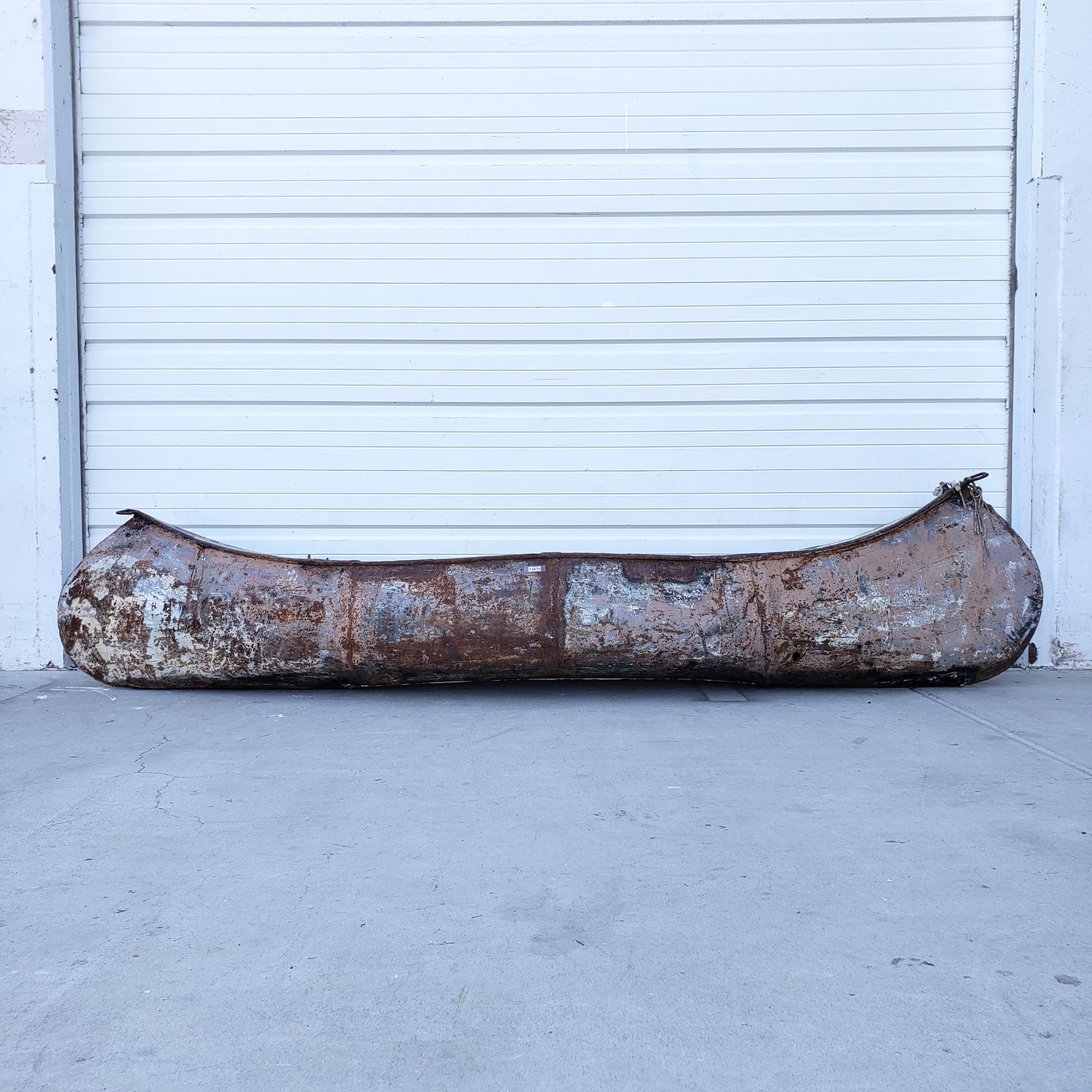 Salvaged Rusty Metal Canoe