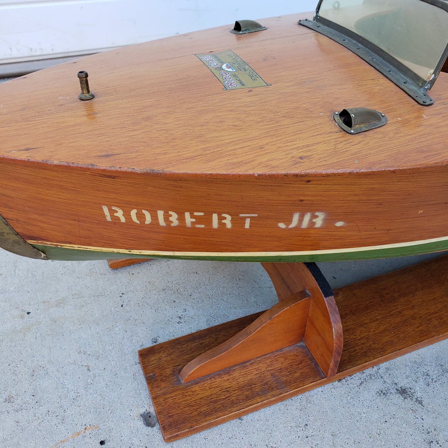 Decorative Wooden Model Boat - Named “Robert Jr.”