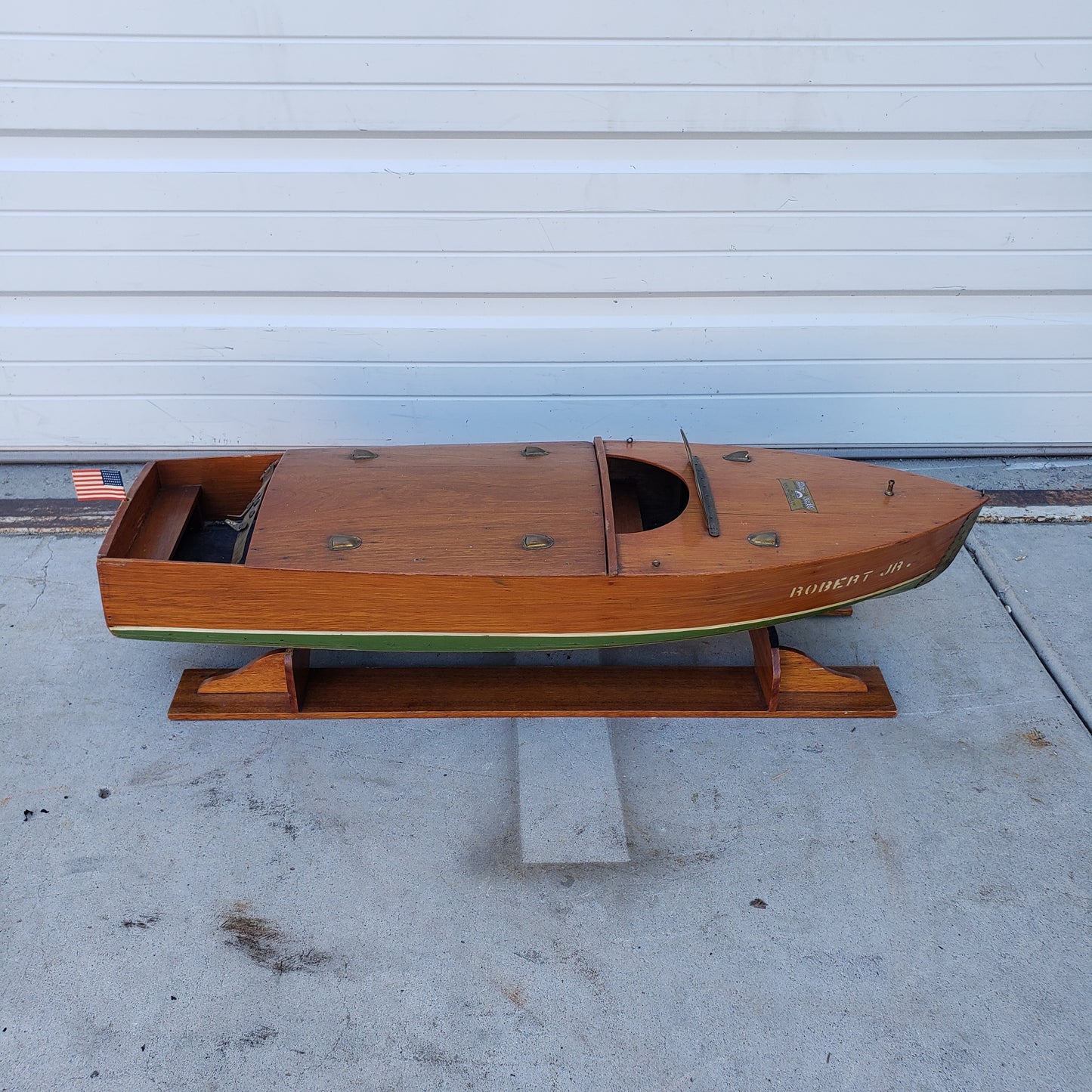 Decorative Wooden Model Boat - Named “Robert Jr.”