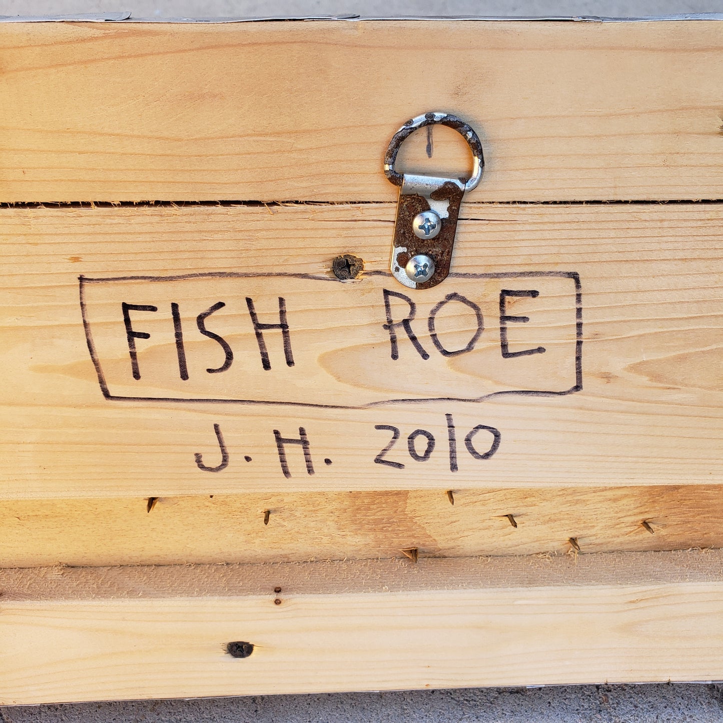Jack and Jill “Fish Roe” Mixed Media Folk Artwork by J.H., 2010
