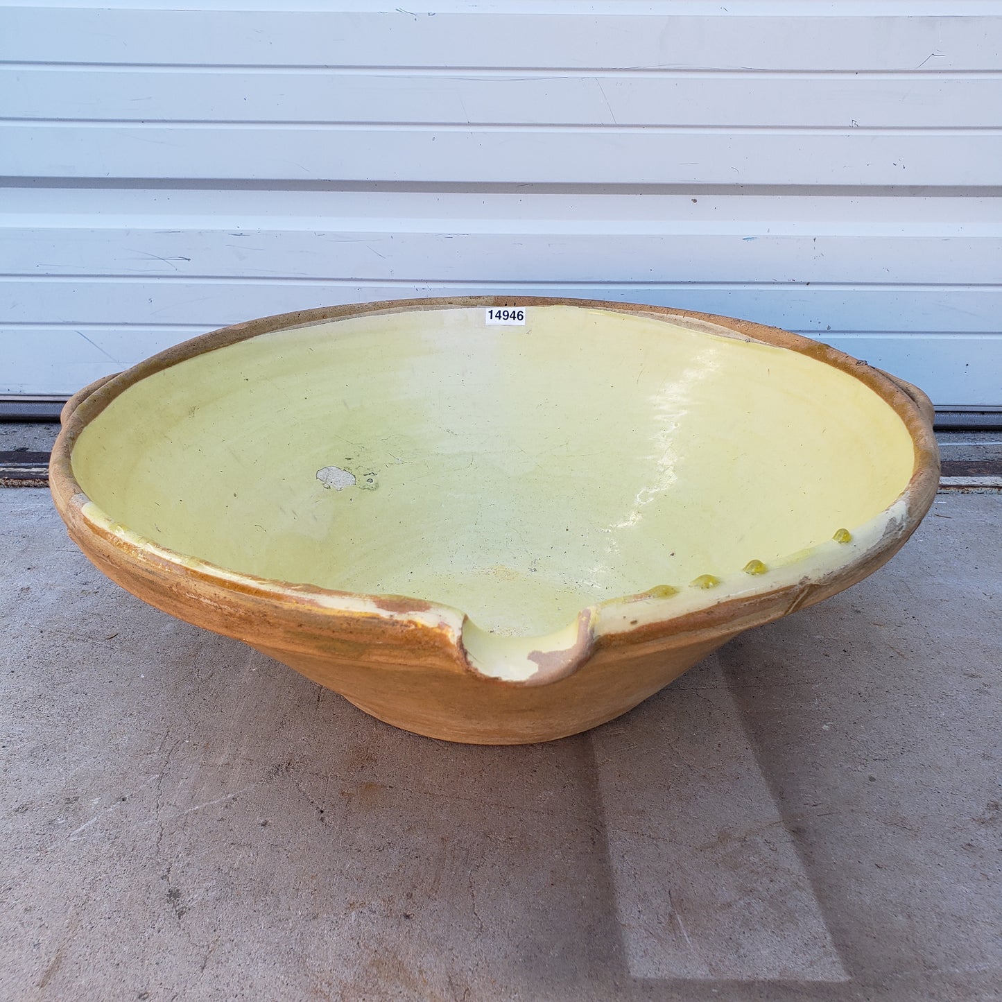 French Yellow Glazed Provencal Tian / Terracotta Bowl