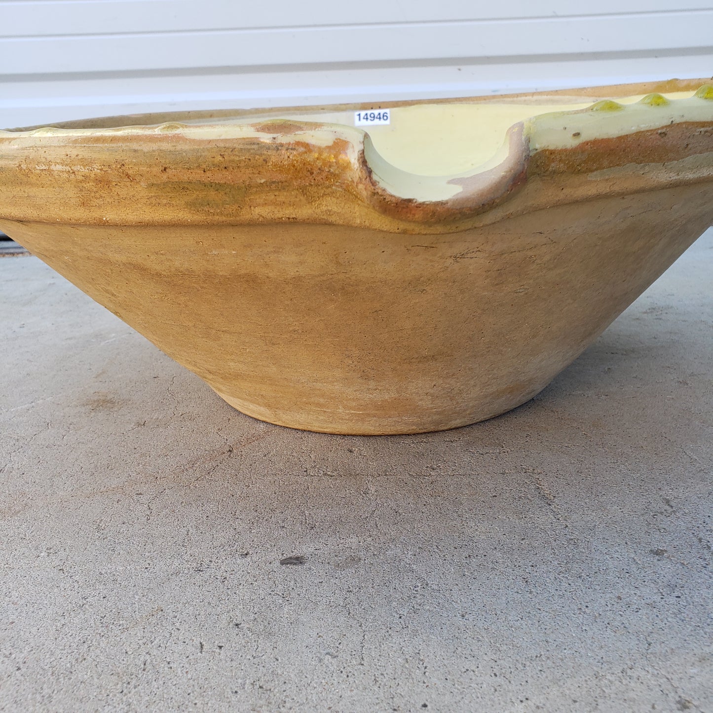 French Yellow Glazed Provencal Tian / Terracotta Bowl