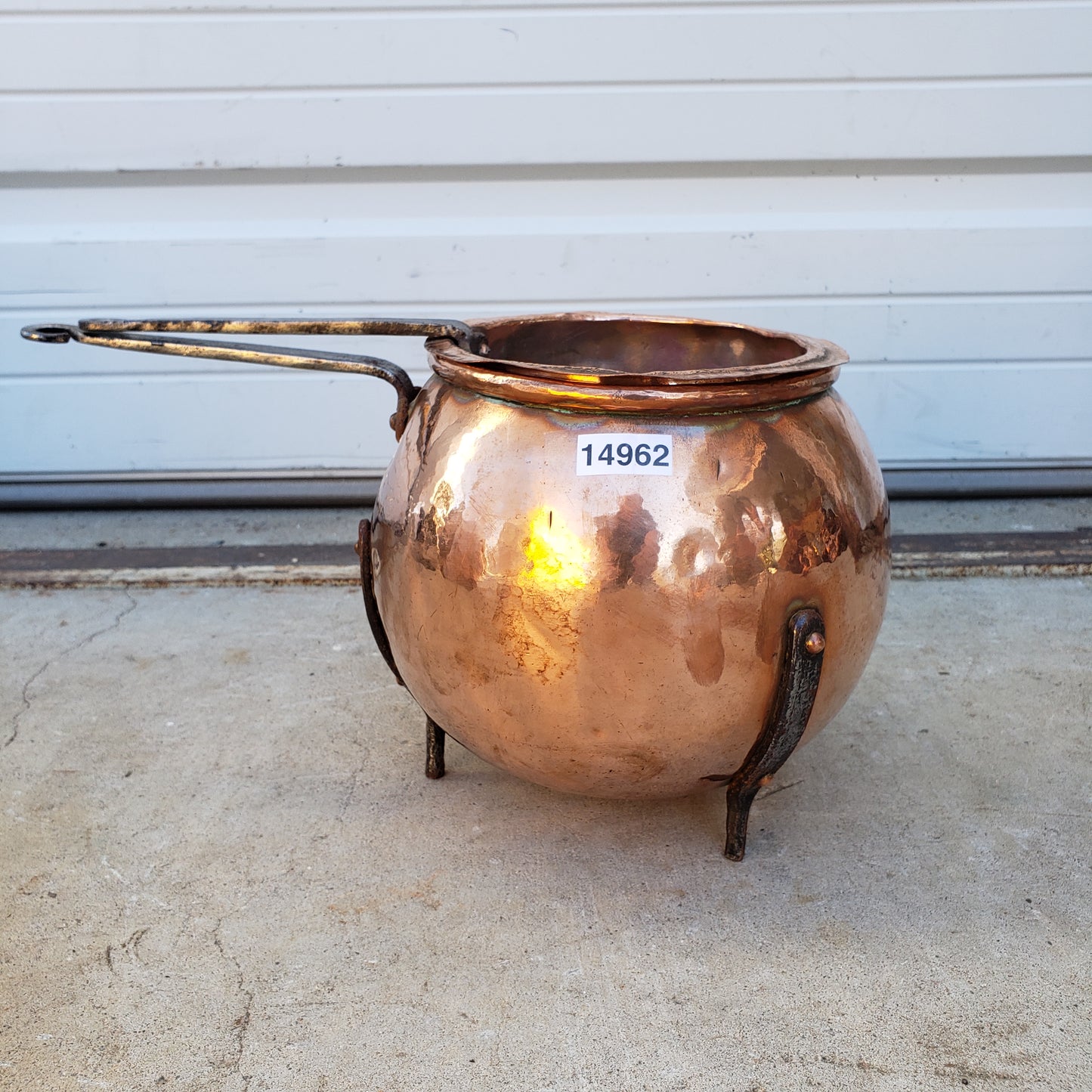 Antique French Copper Pot Bellied Double Boiler