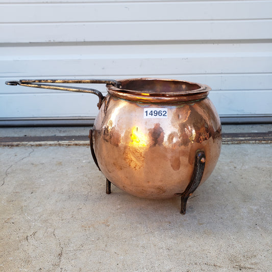 Antique French Copper Pot Bellied Double Boiler