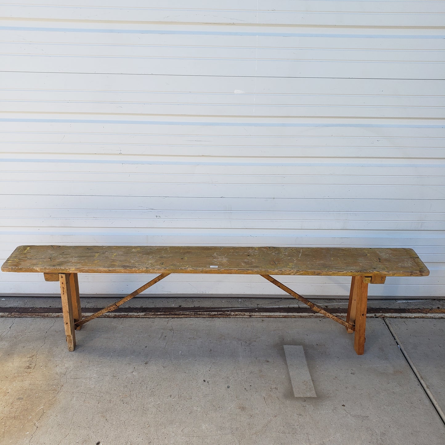 French Wooden Folding Bench