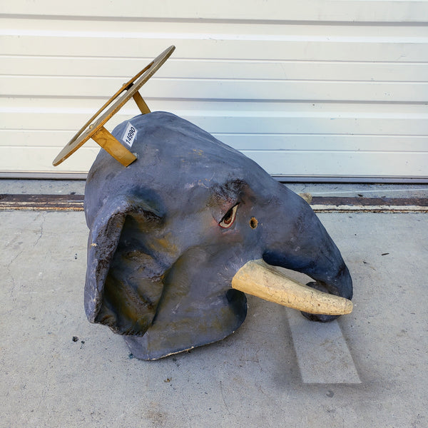 Paper Mache Elephant Head Antiquities Warehouse