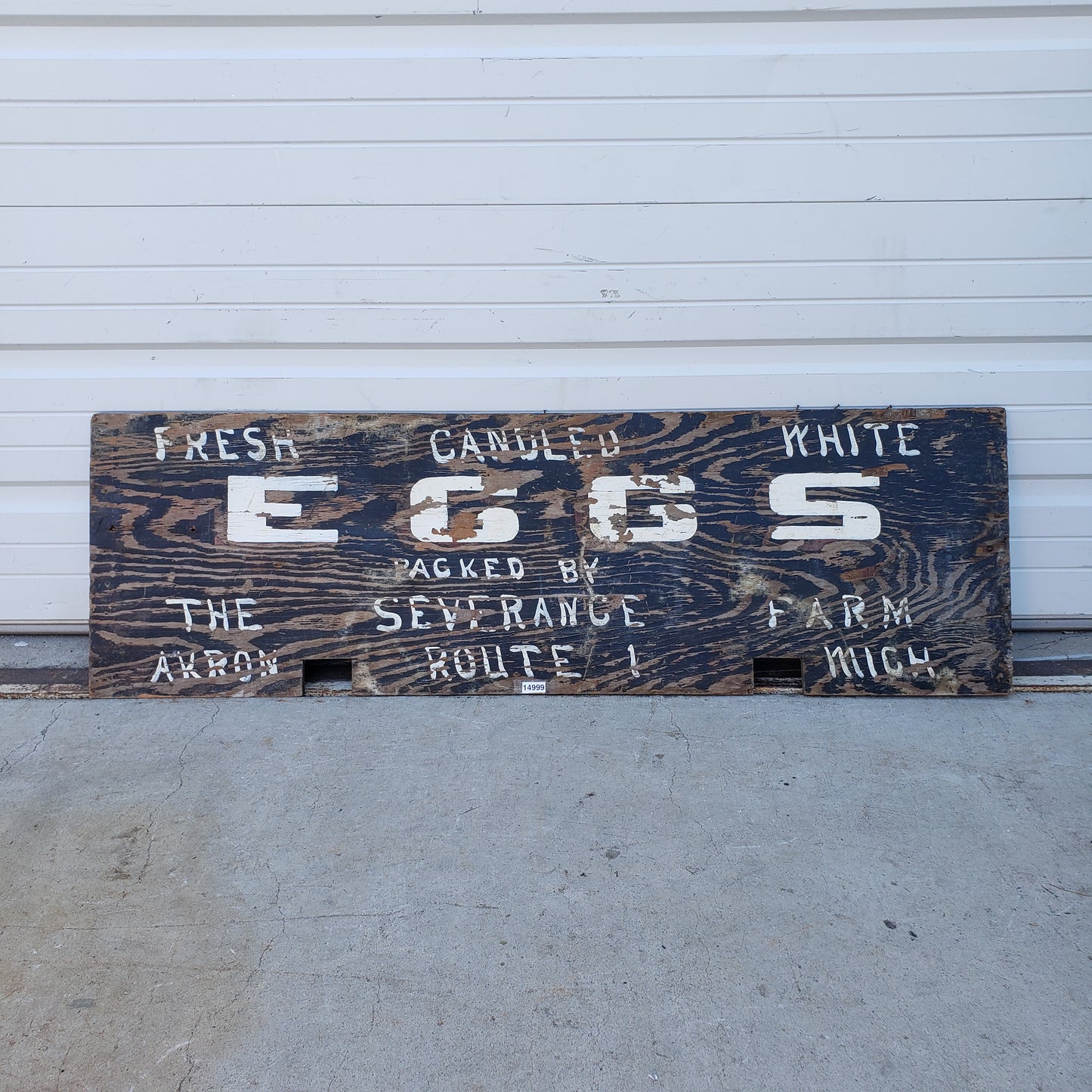 Wooden Fresh Candled White Egg Sign