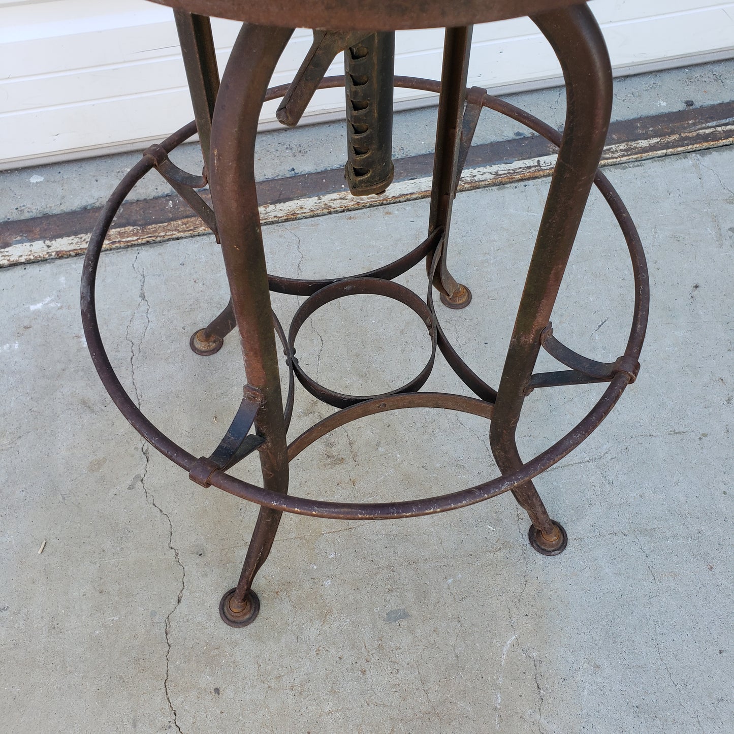 Toledo Antique Wood Top Bar Stool