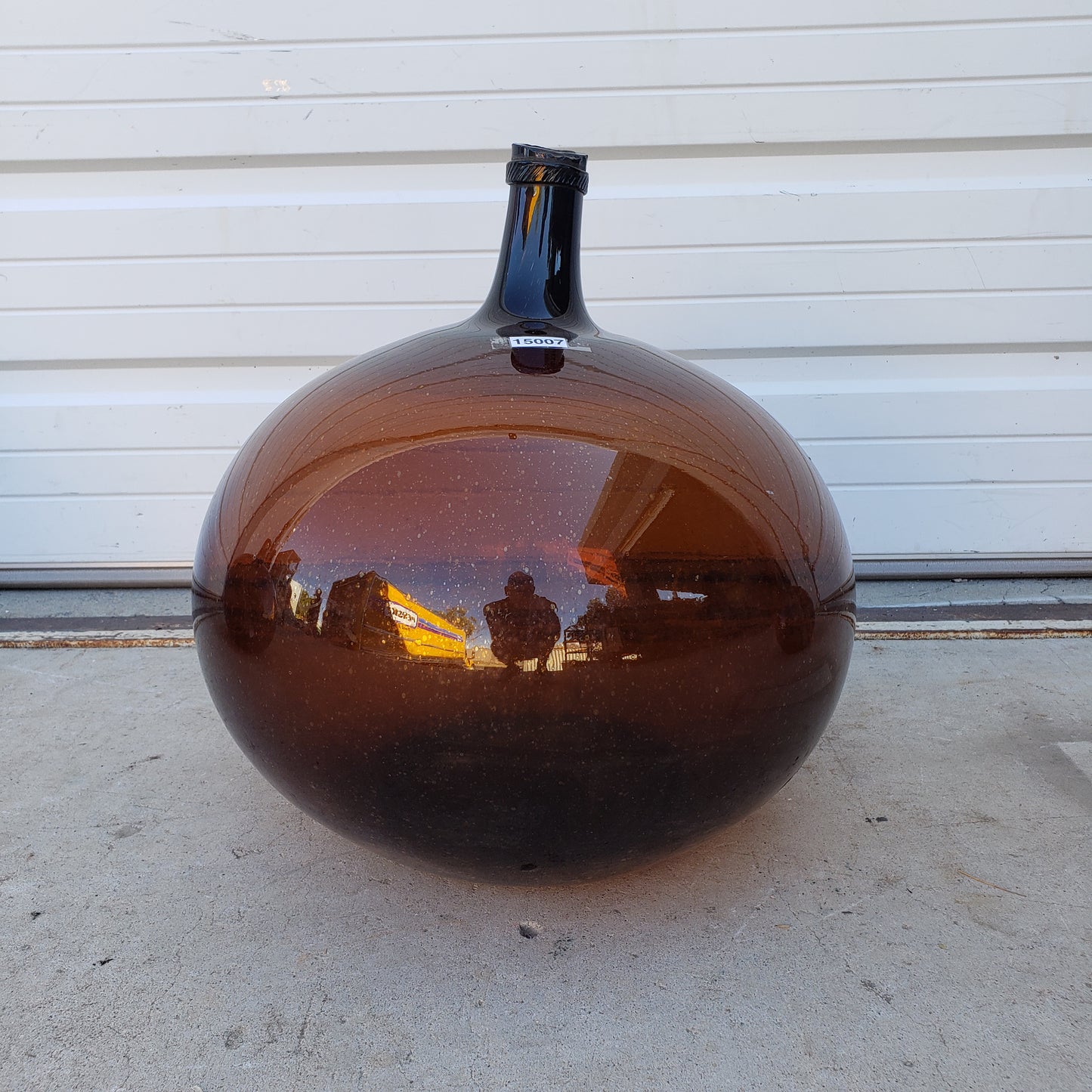 Handblown Large Amber Wine Demijohn