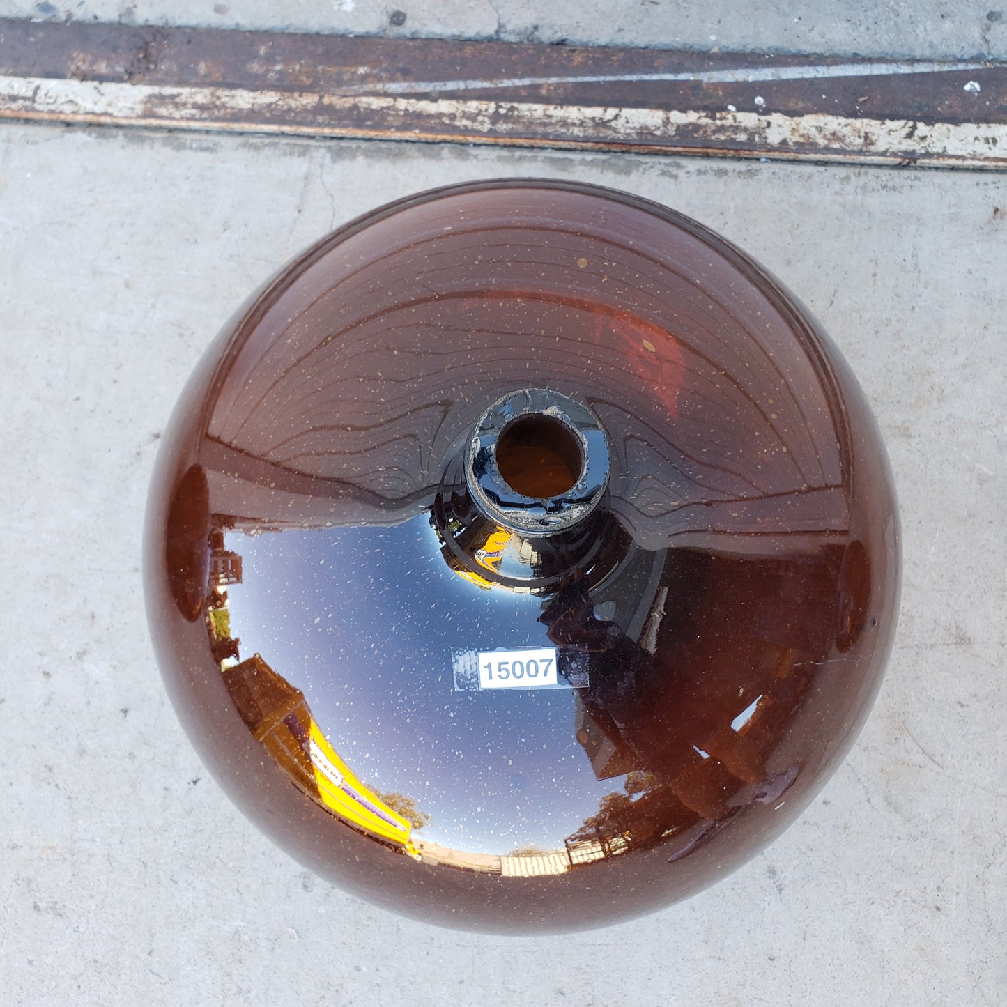 Handblown Large Amber Wine Demijohn