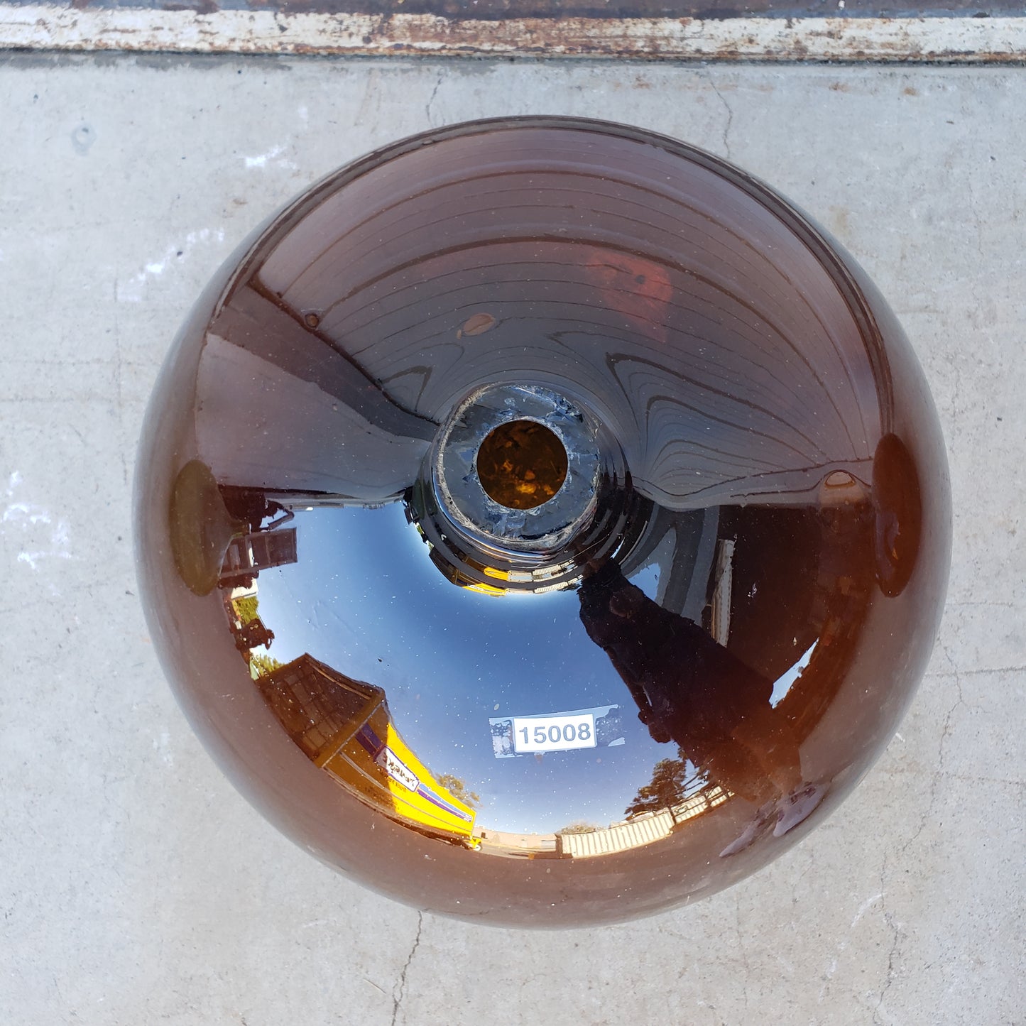 Handblown Large Amber Wine Demijohn