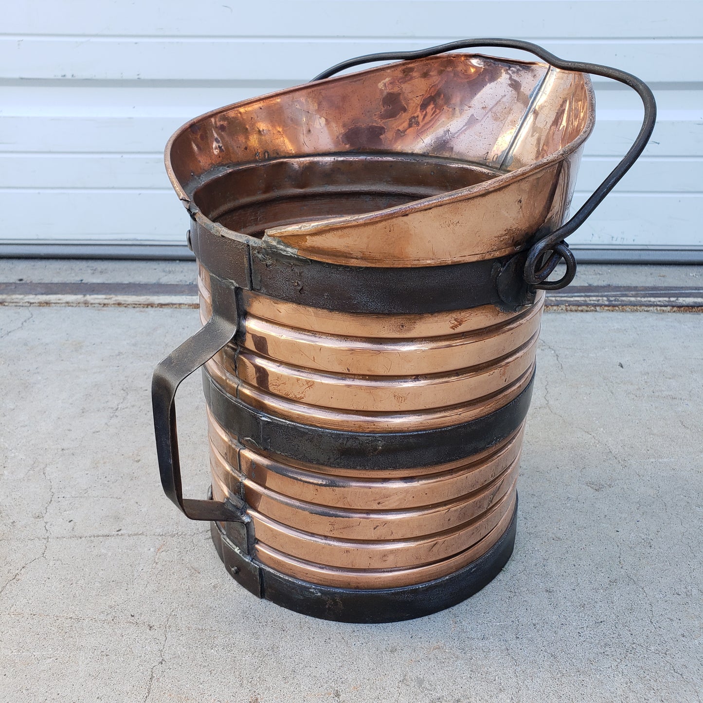 Antique French Deaclitre Handled Pitcher
