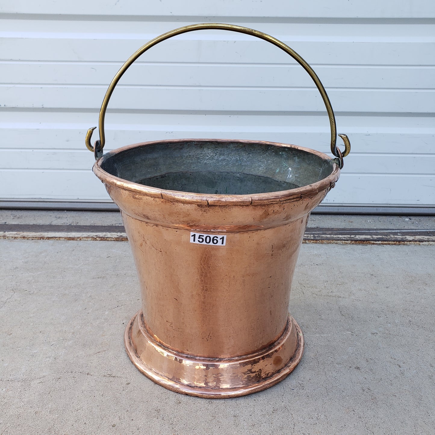 Antique French Copper Bucket with Handle