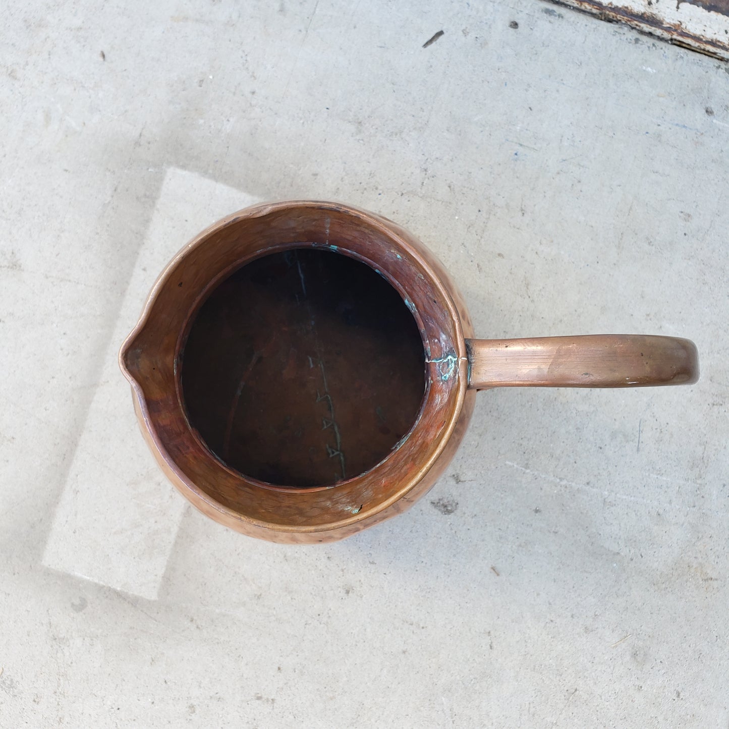 Antique French Copper Pitcher Measurer
