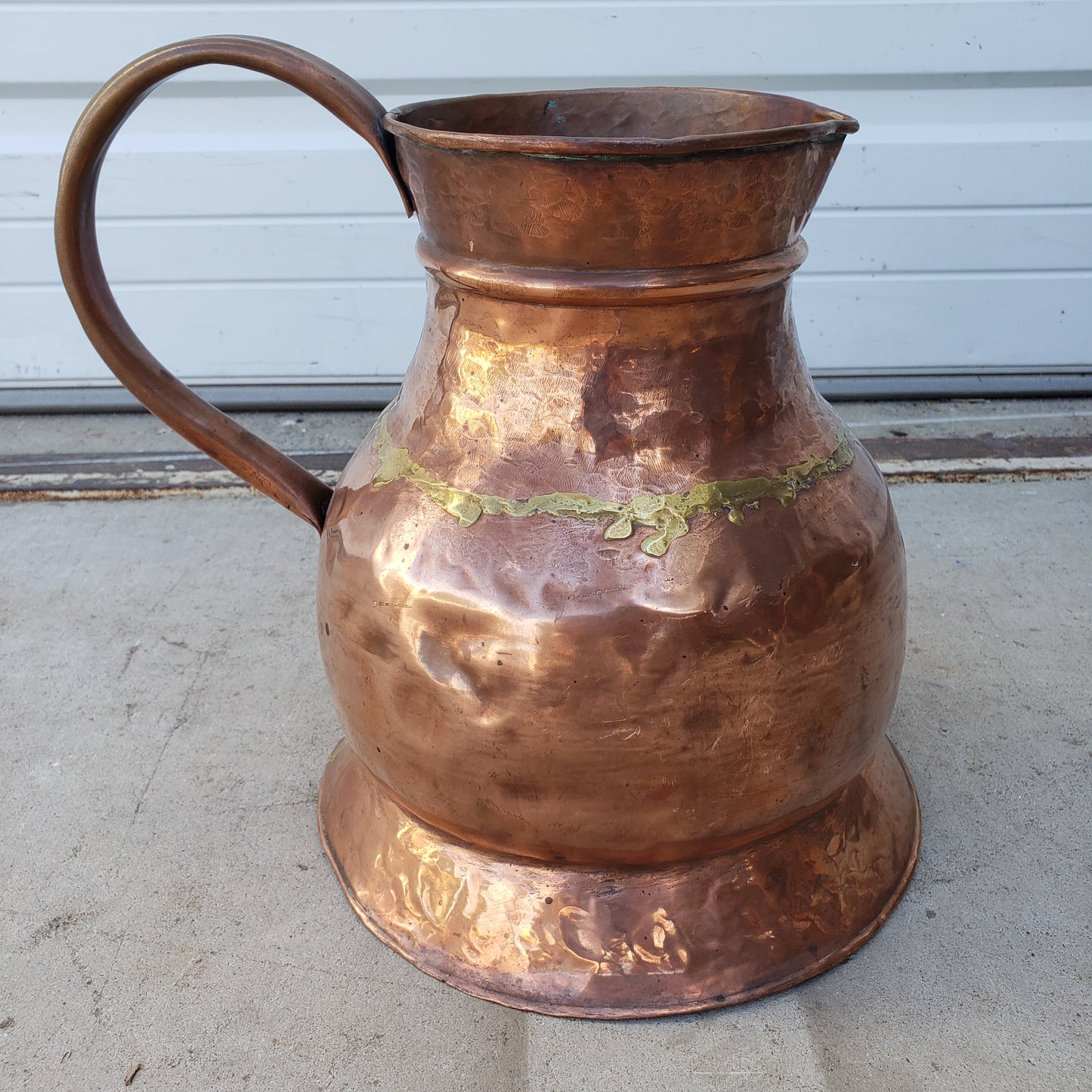Antique French Copper Pitcher Measurer