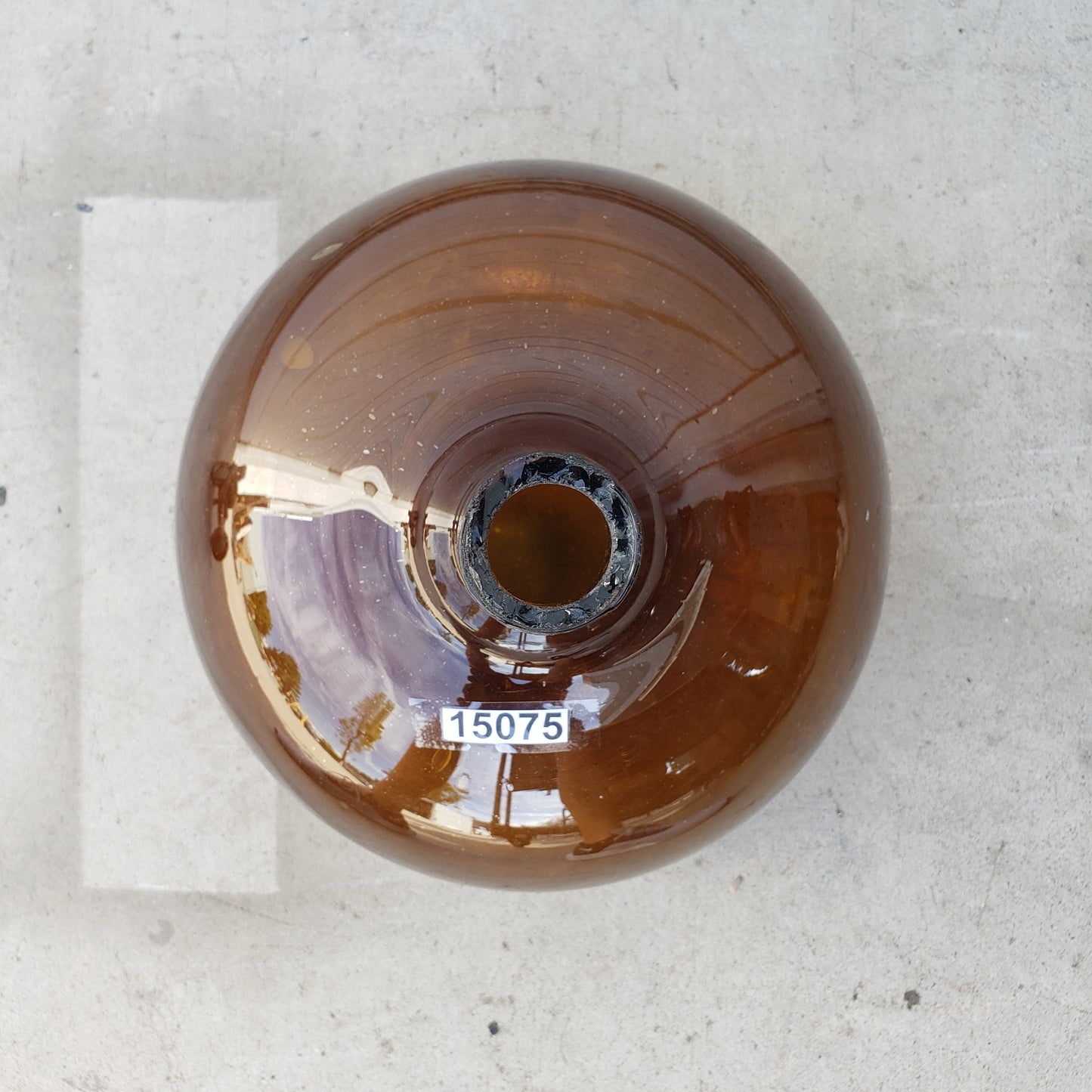 Small Handblown Amber Demijohn