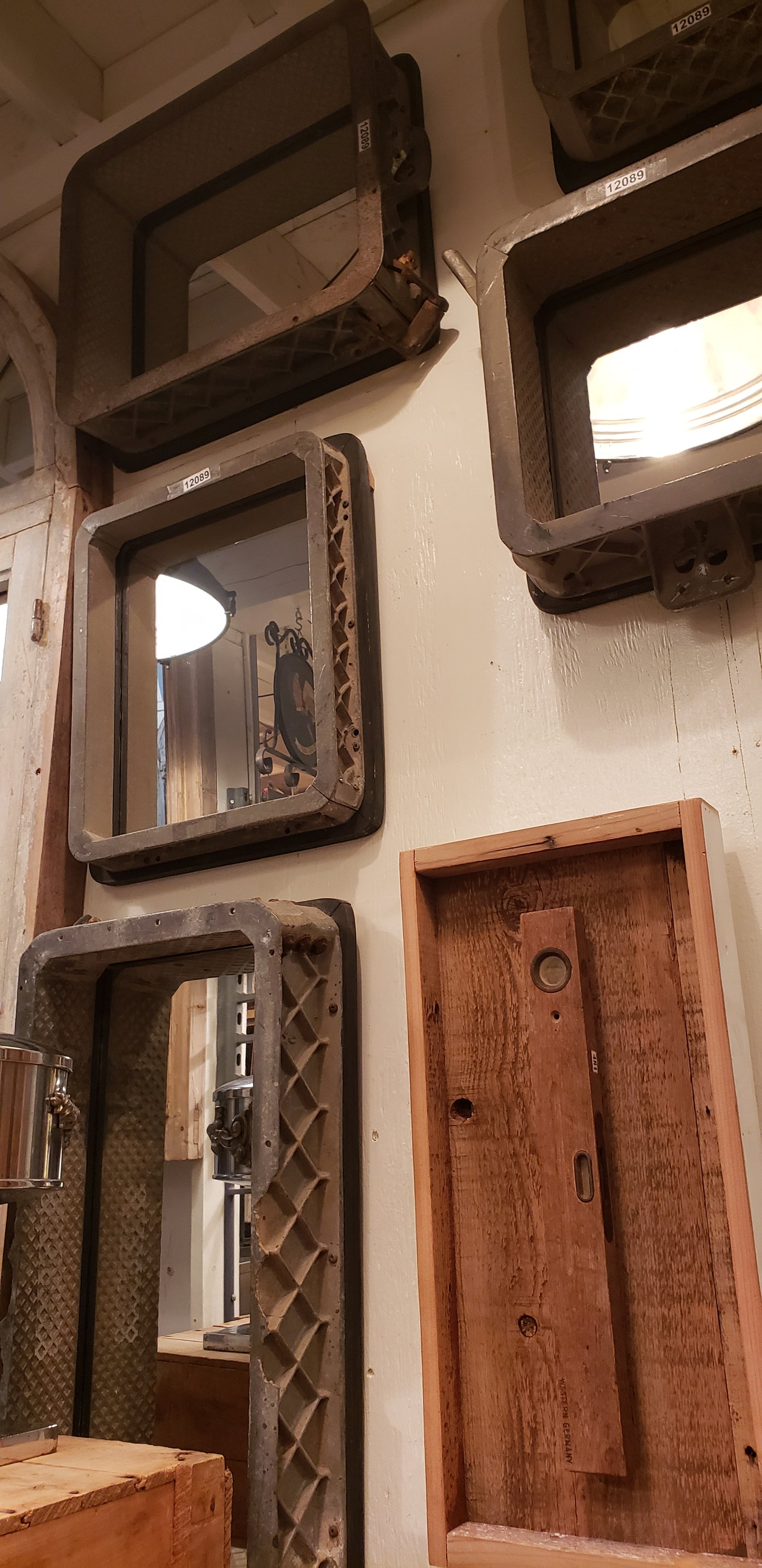 Single Pane Repurposed Square Moulding Box Mirror