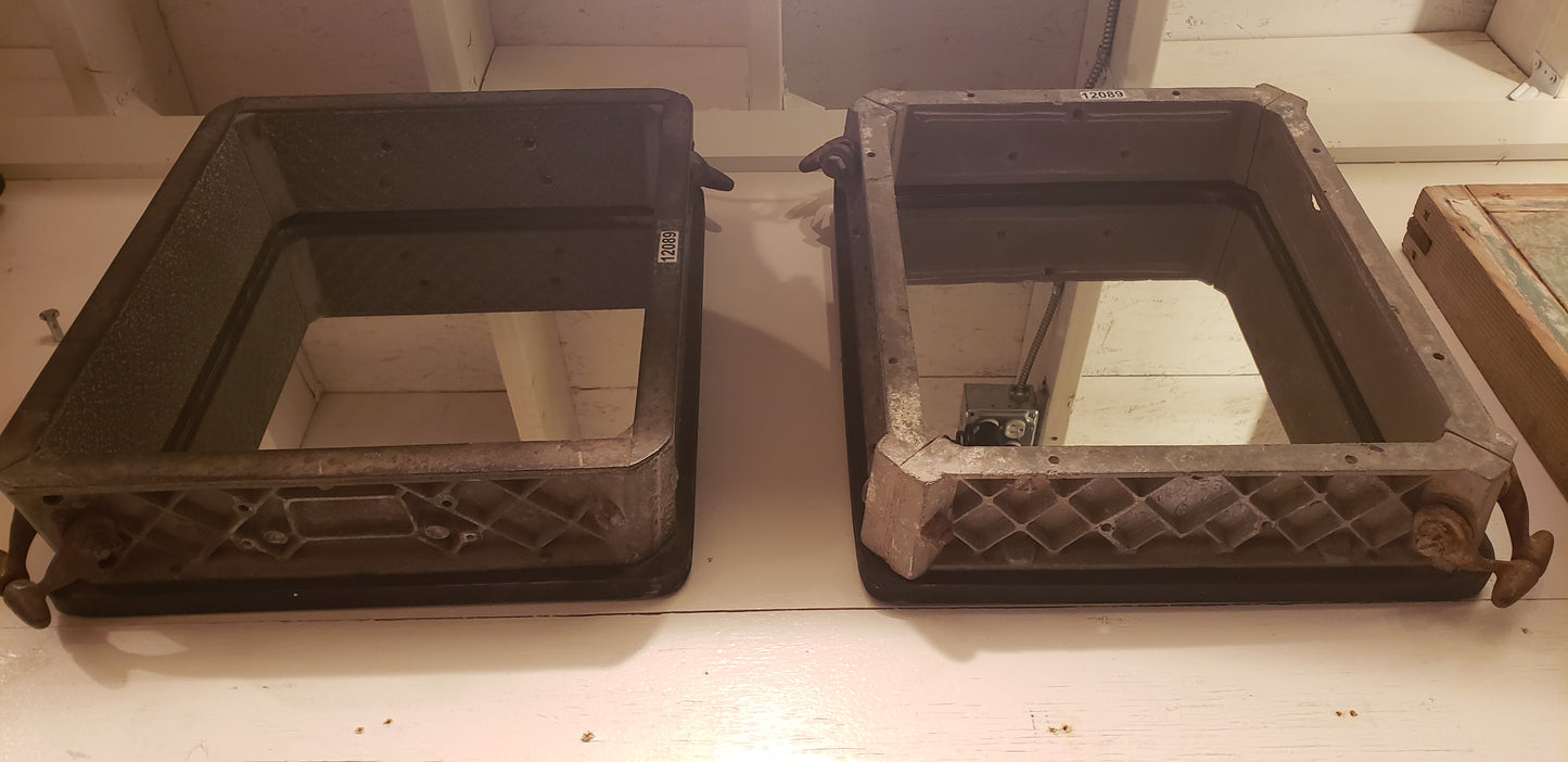 Single Pane Repurposed Square Moulding Box Mirror