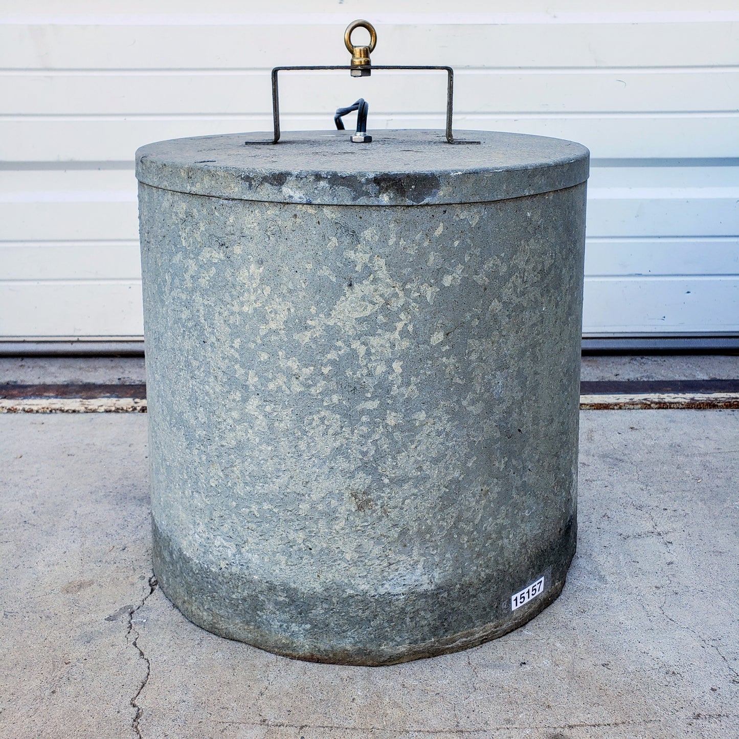 Repurposed Galvanized Bucket Light