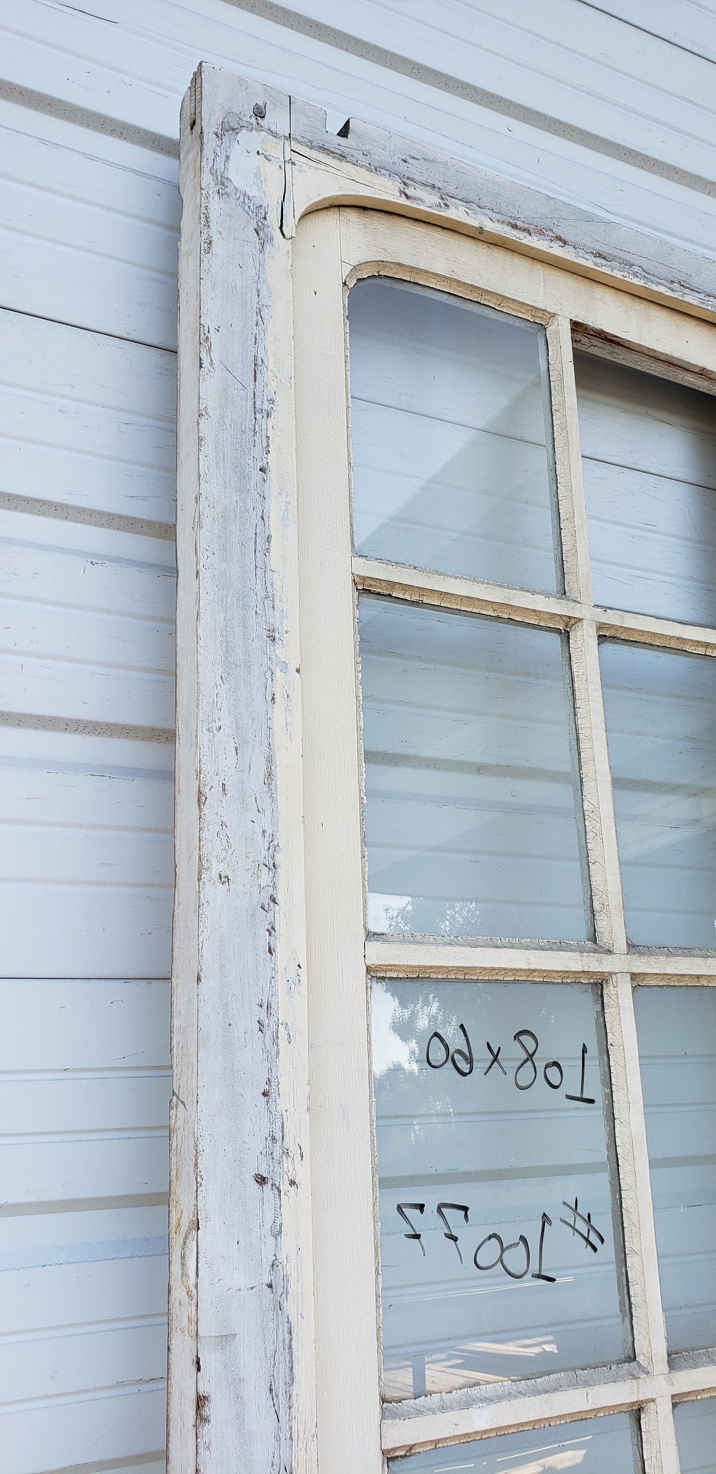 Pair of 14 Lite White French Antique Doors