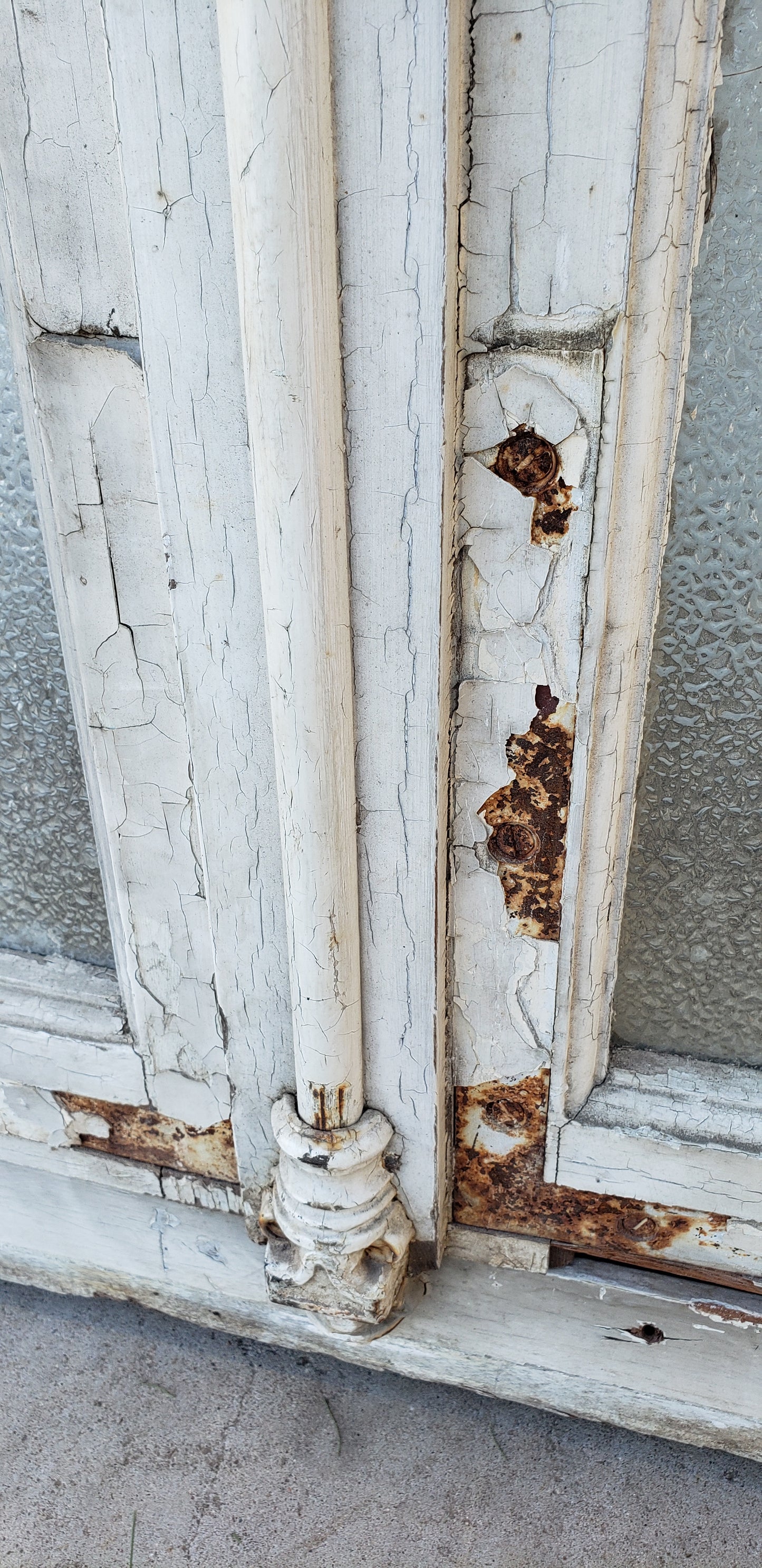 Pair of 14 Lite White French Antique Doors