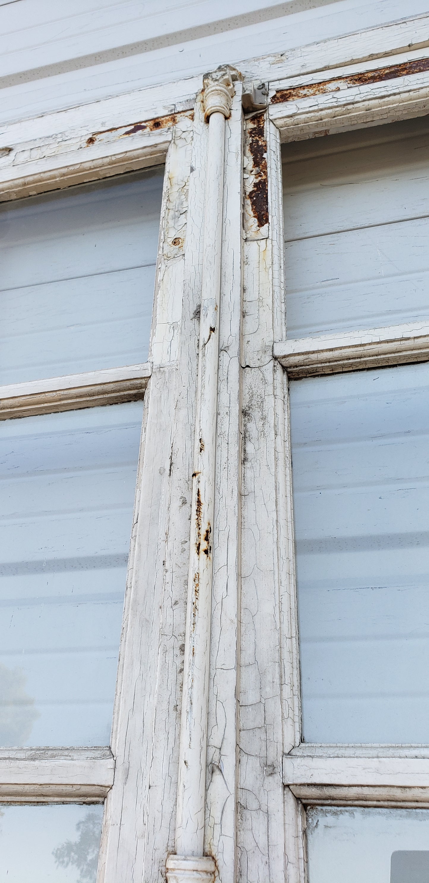 Pair of 14 Lite White French Antique Doors