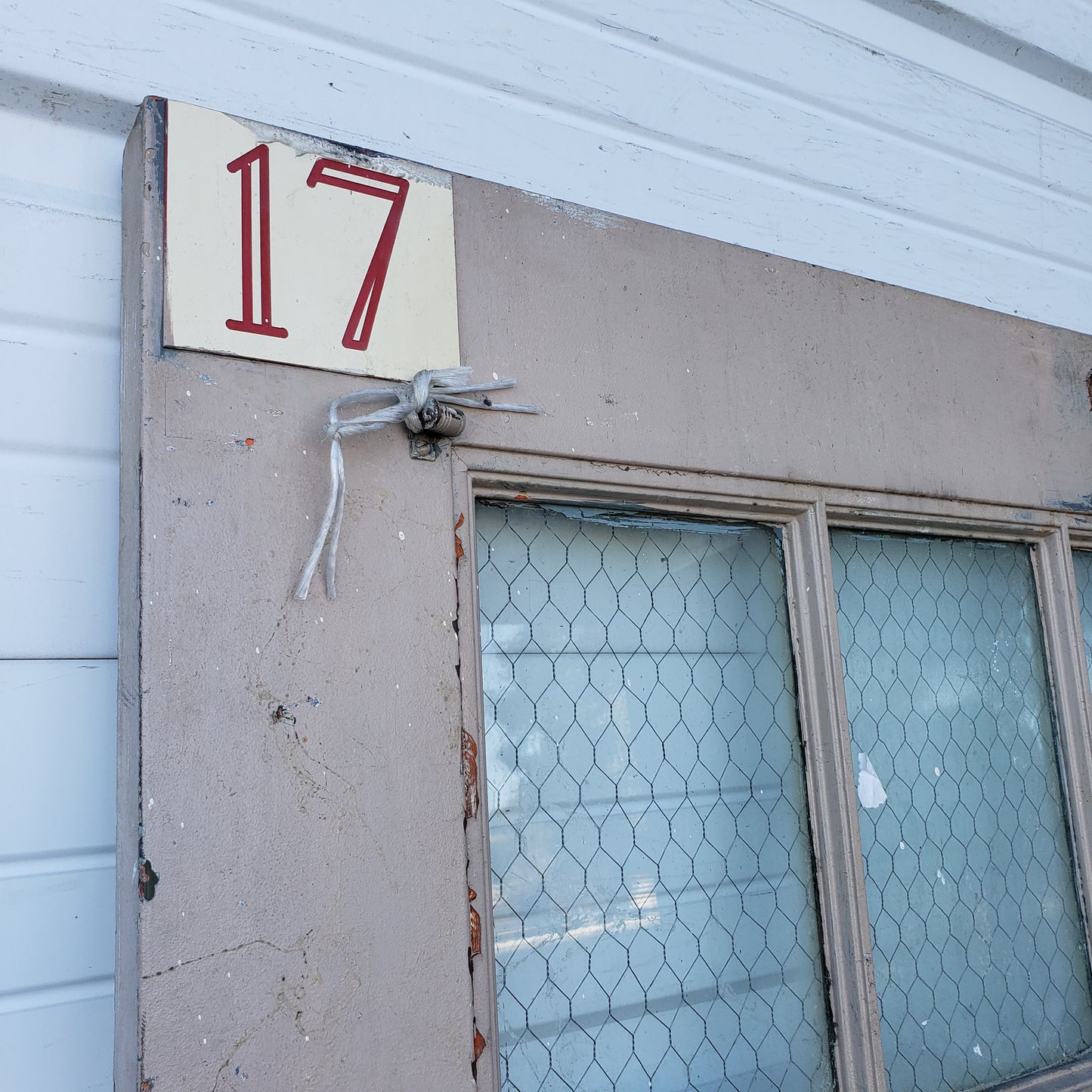 Single Steel Industrial Metal Door with Chickenwire Glass