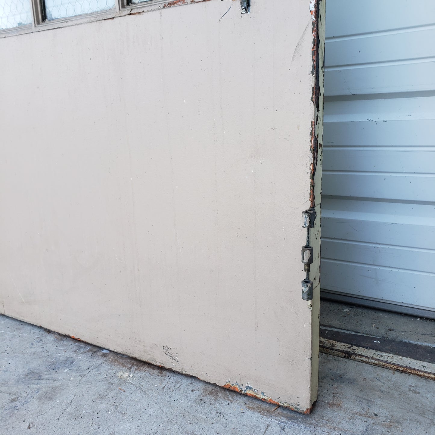 Single Steel Industrial Metal Door with Chickenwire Glass