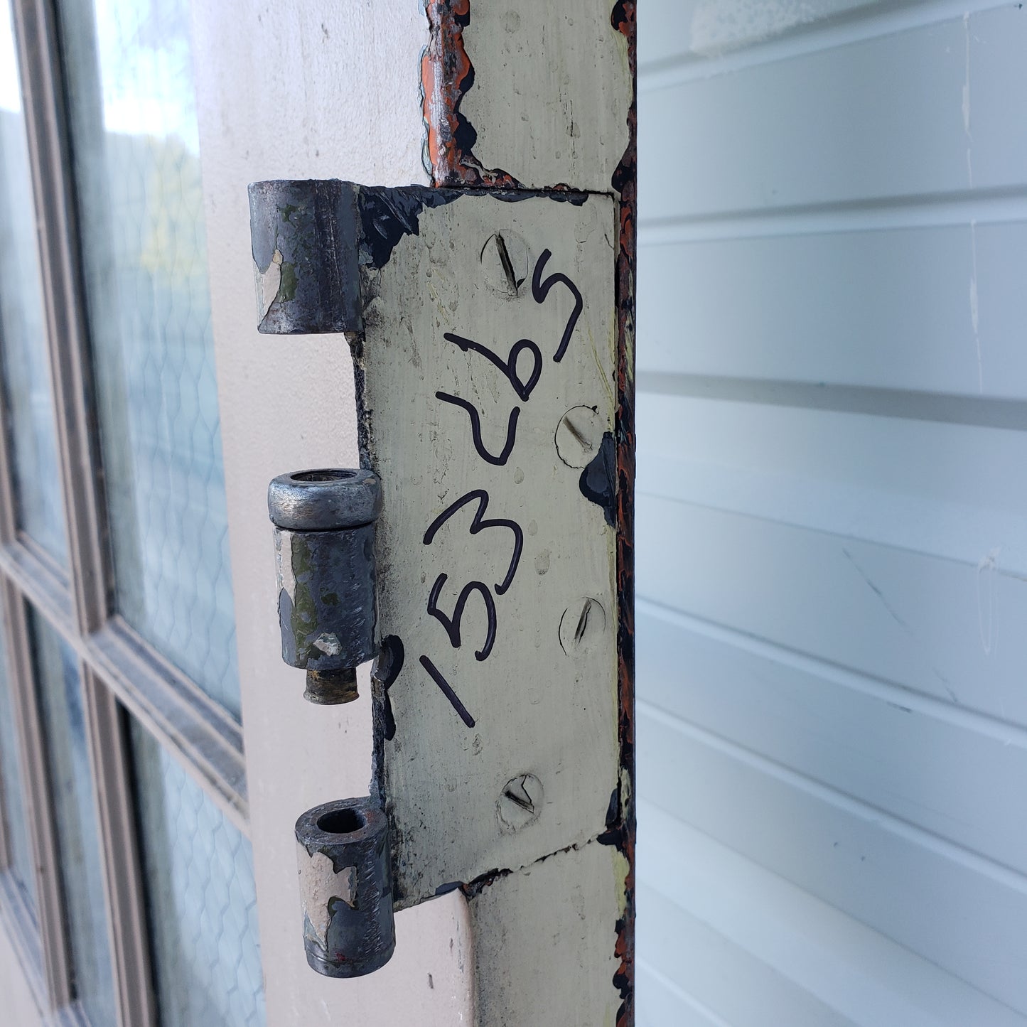 Single Steel Industrial Metal Door with Chickenwire Glass