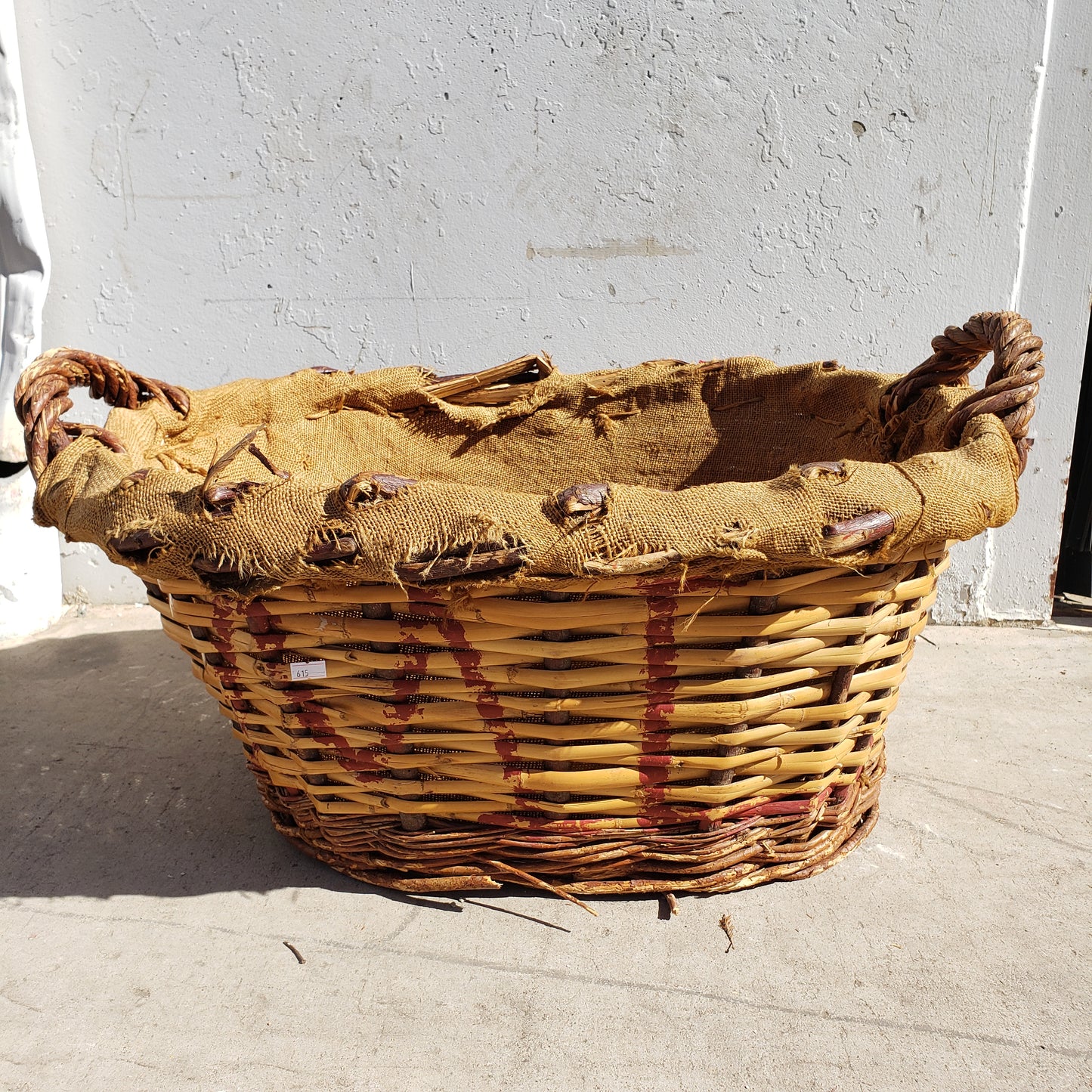 French Wicker Champagne Basket with Liner