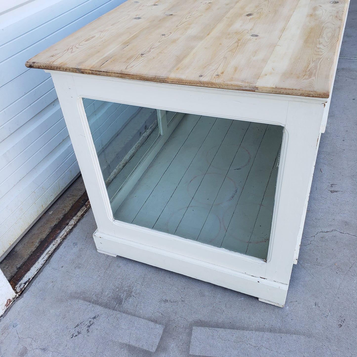 French Painted Antique Retail Display Case