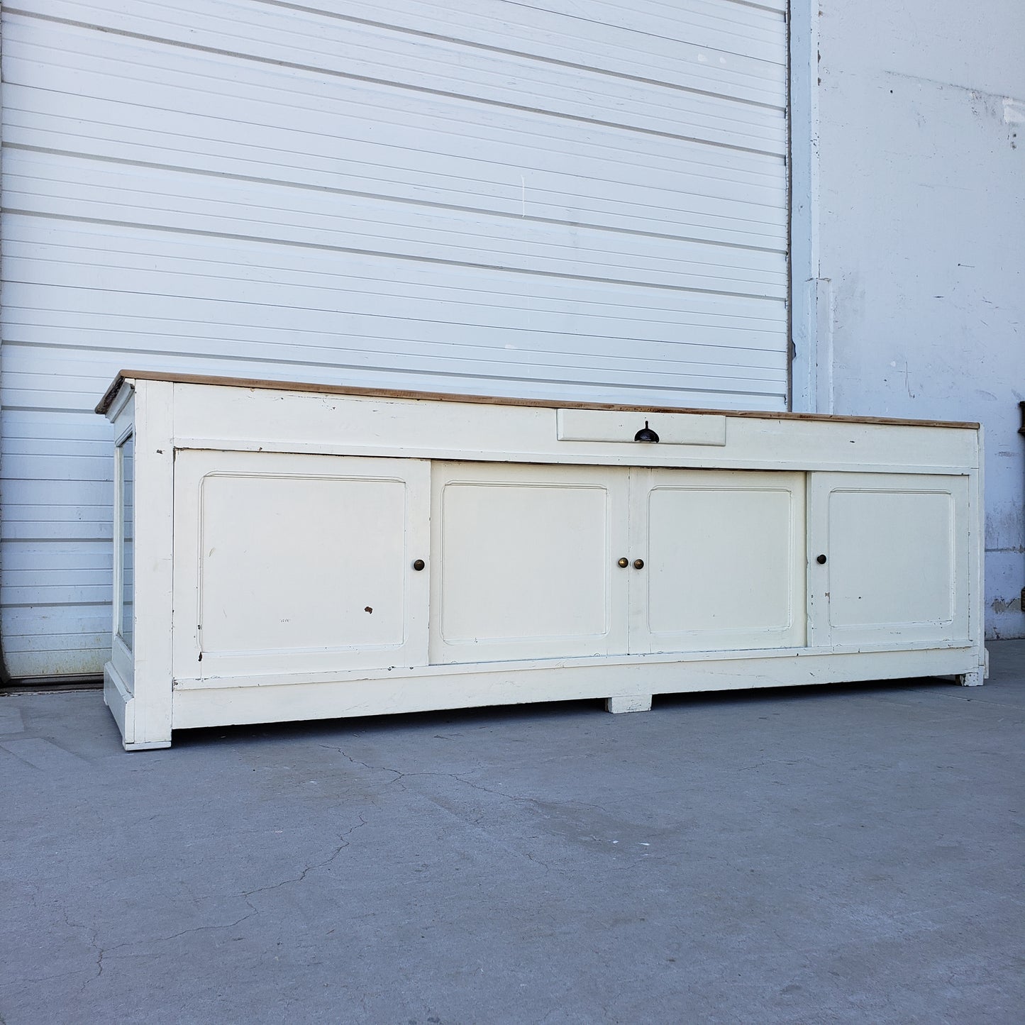 French Painted Antique Retail Display Case