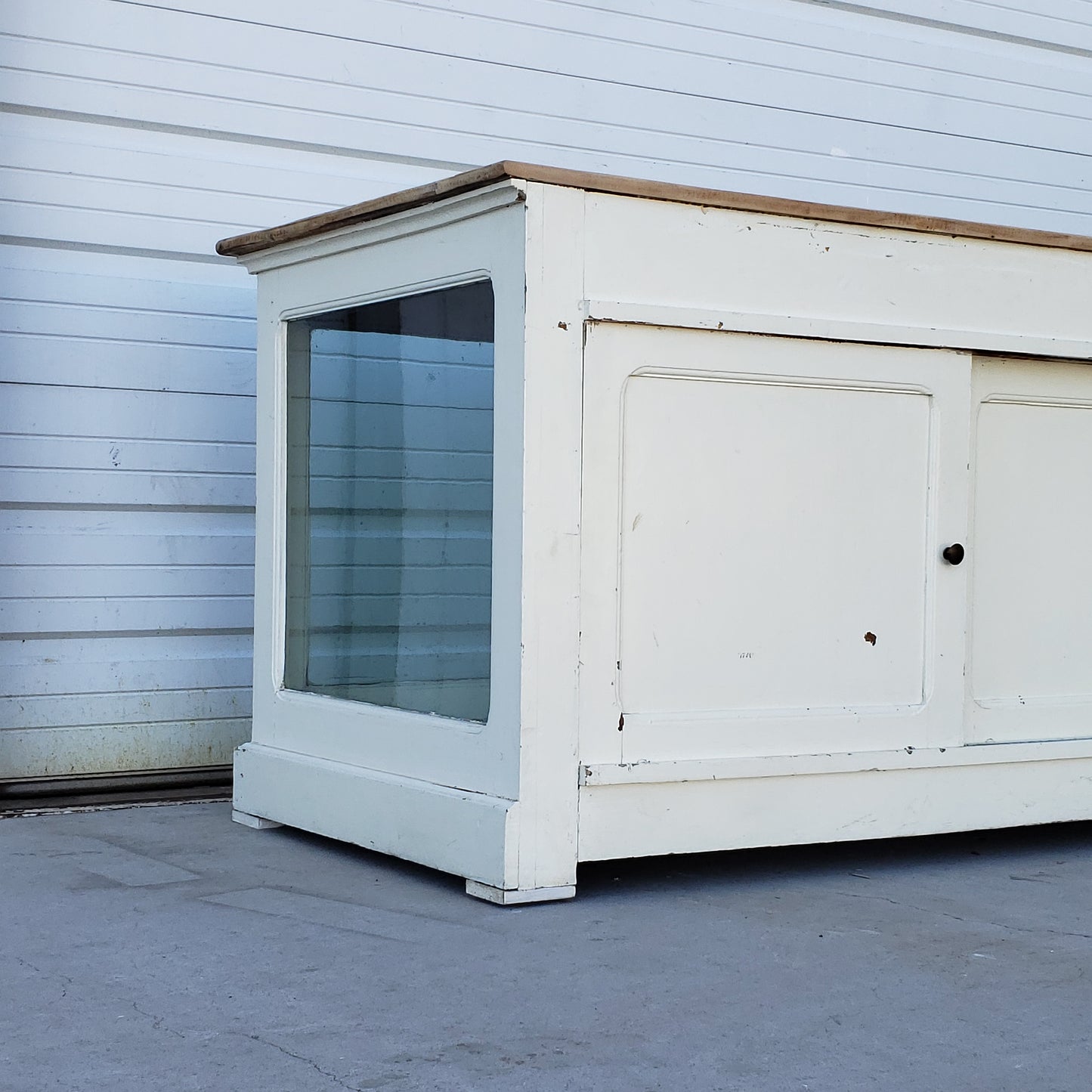 French Painted Antique Retail Display Case