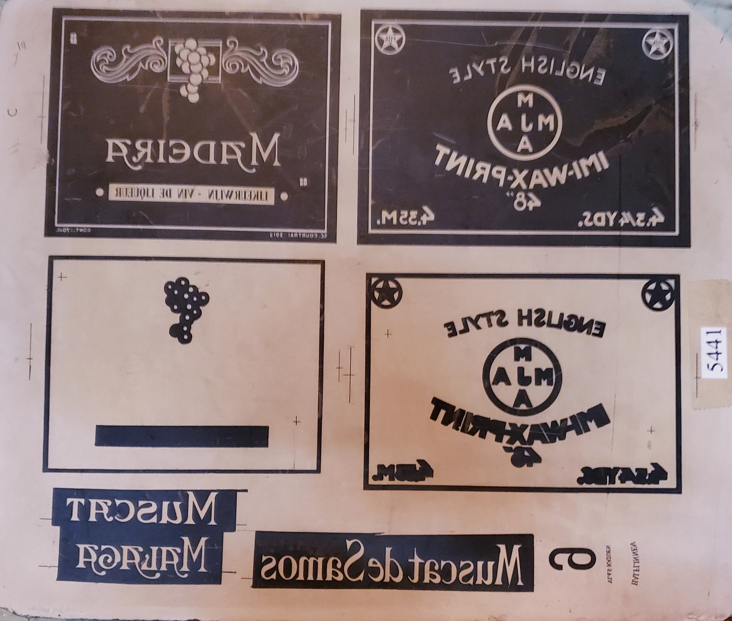 Litho Stone "English Style", "Madeira", "Muscat de Samos"