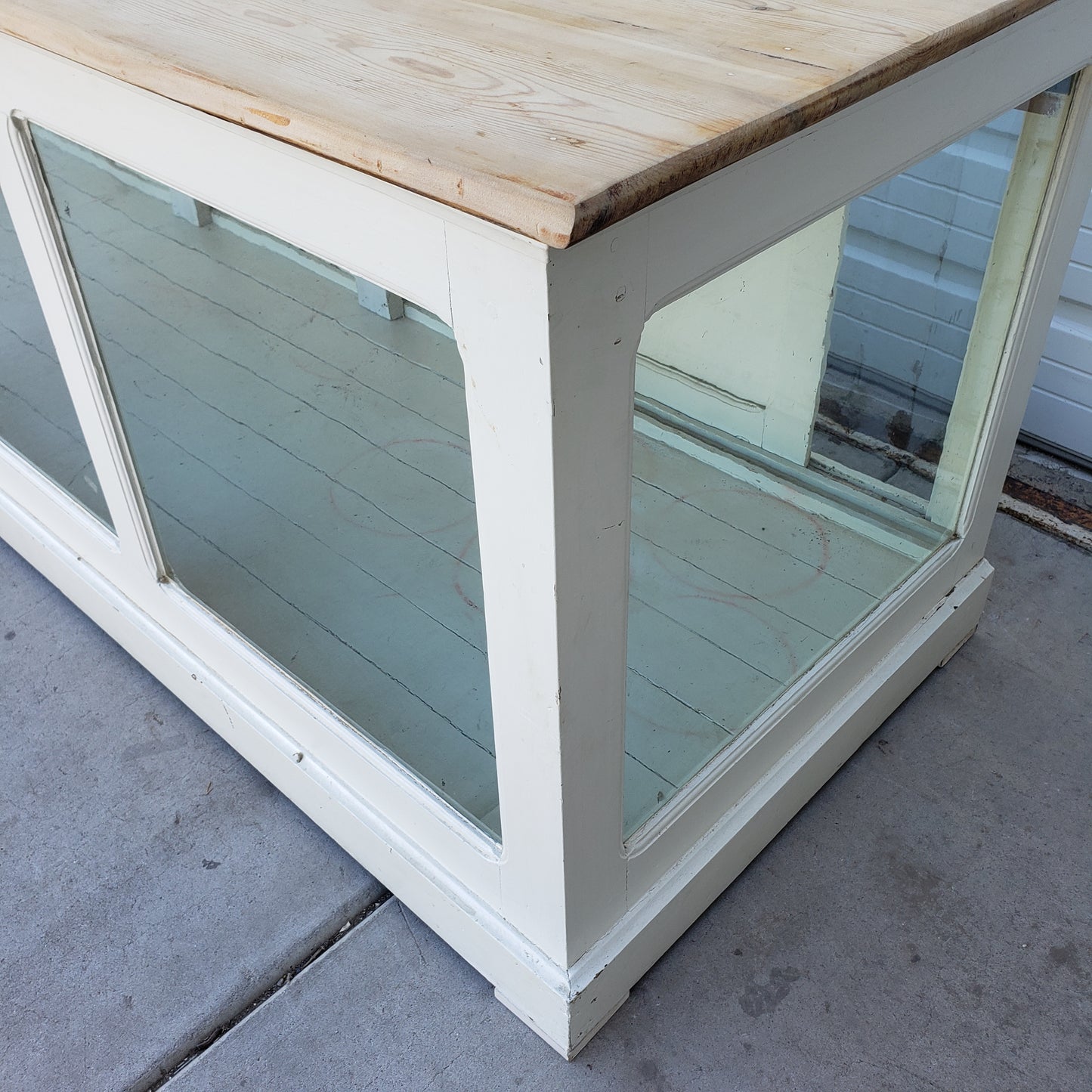 French Painted Antique Retail Display Case