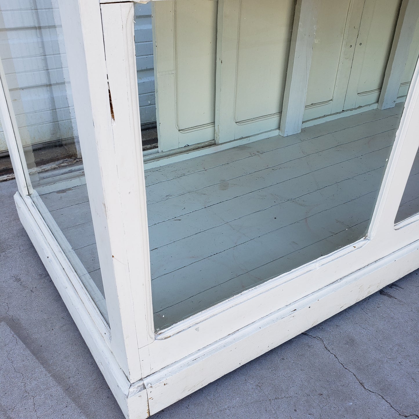 French Painted Antique Retail Display Case