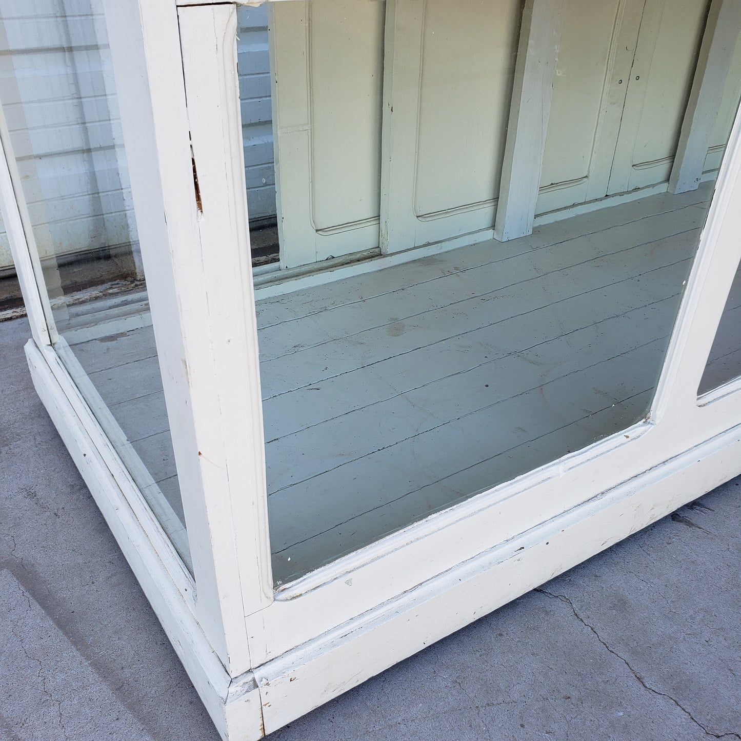 French Painted Antique Store Display Counter